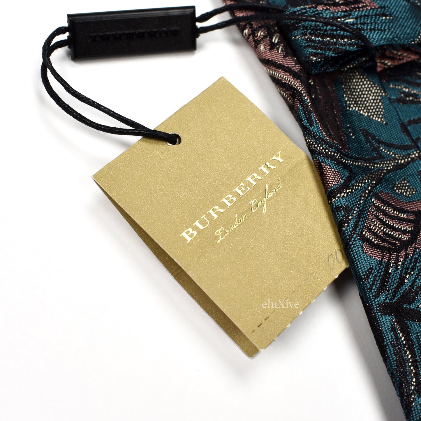 Burberry - Woven Animal Artwork Tie (Turquoise)