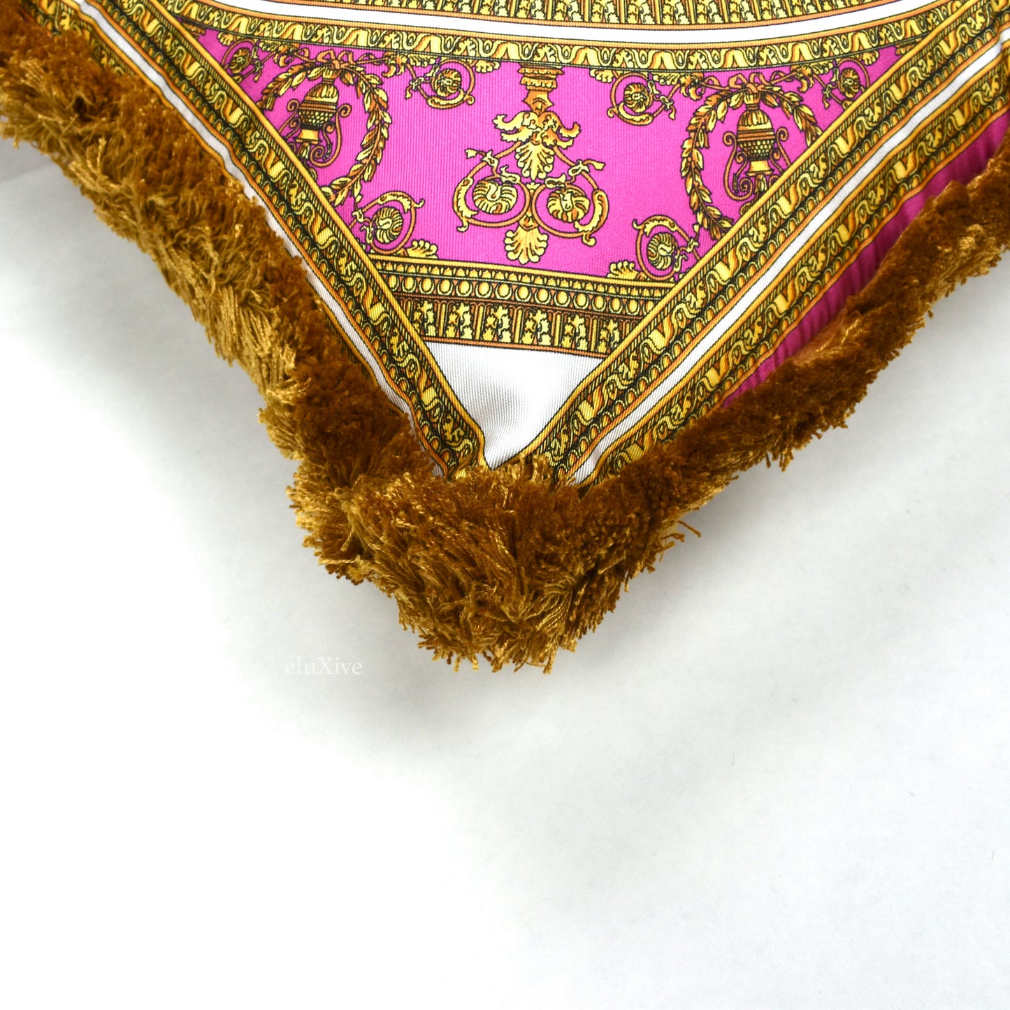 Versace - Pink Barocco Medusa Logo Silk Pillow