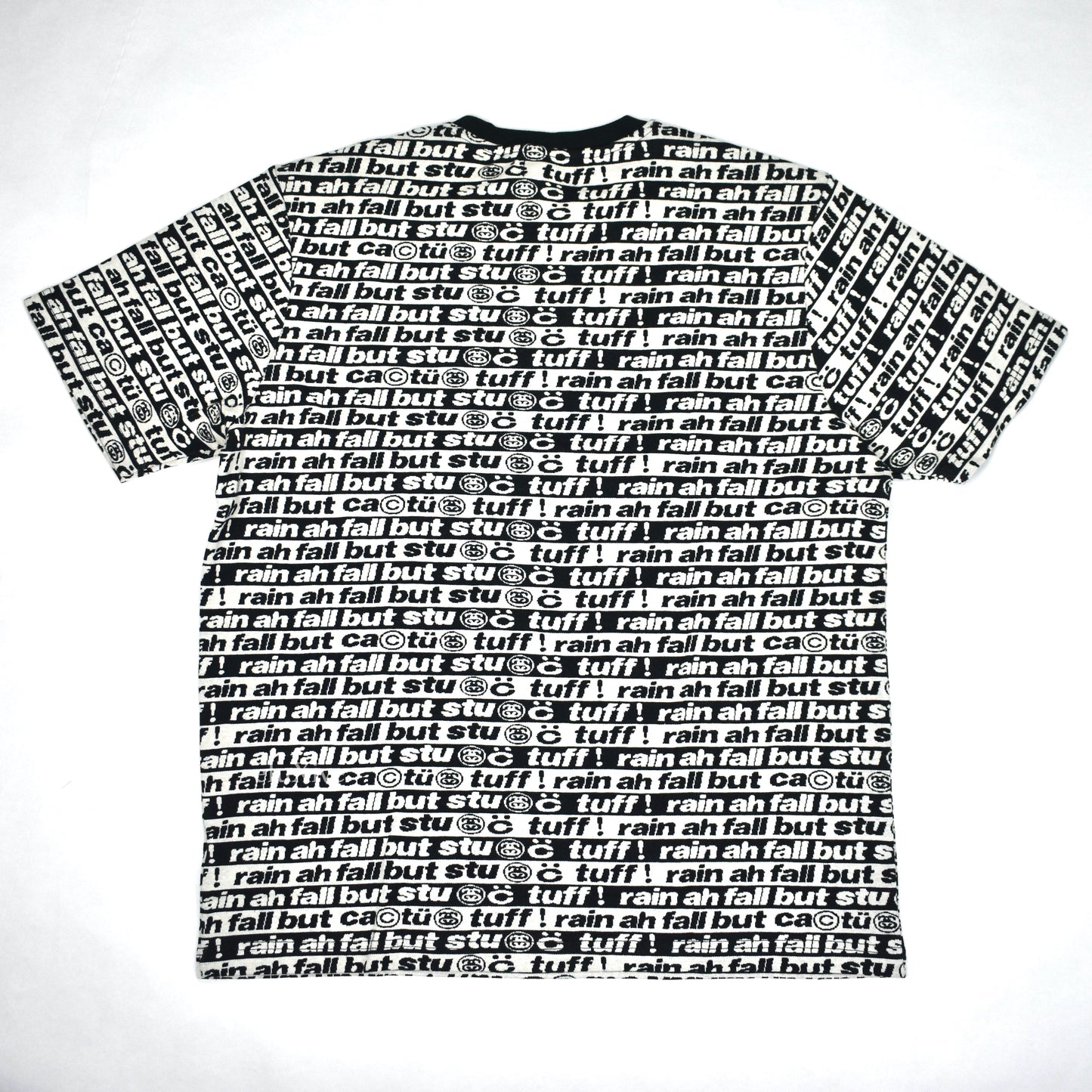 Cactus Plant Flea Market x Stussy - CPFM Black / White Logo Jacquard T-Shirt