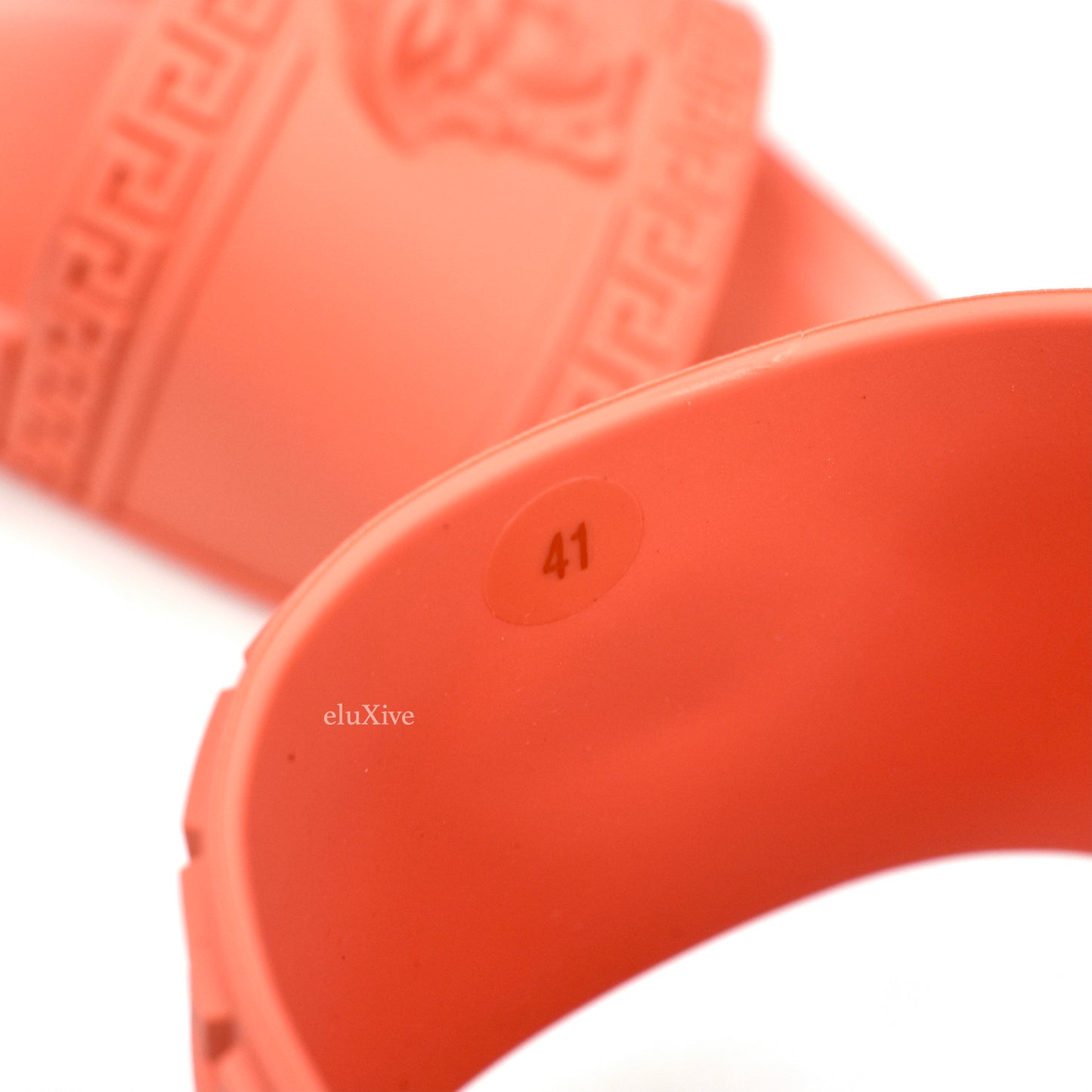 Versace - Bright Coral Palazzo Medusa Pool Slides