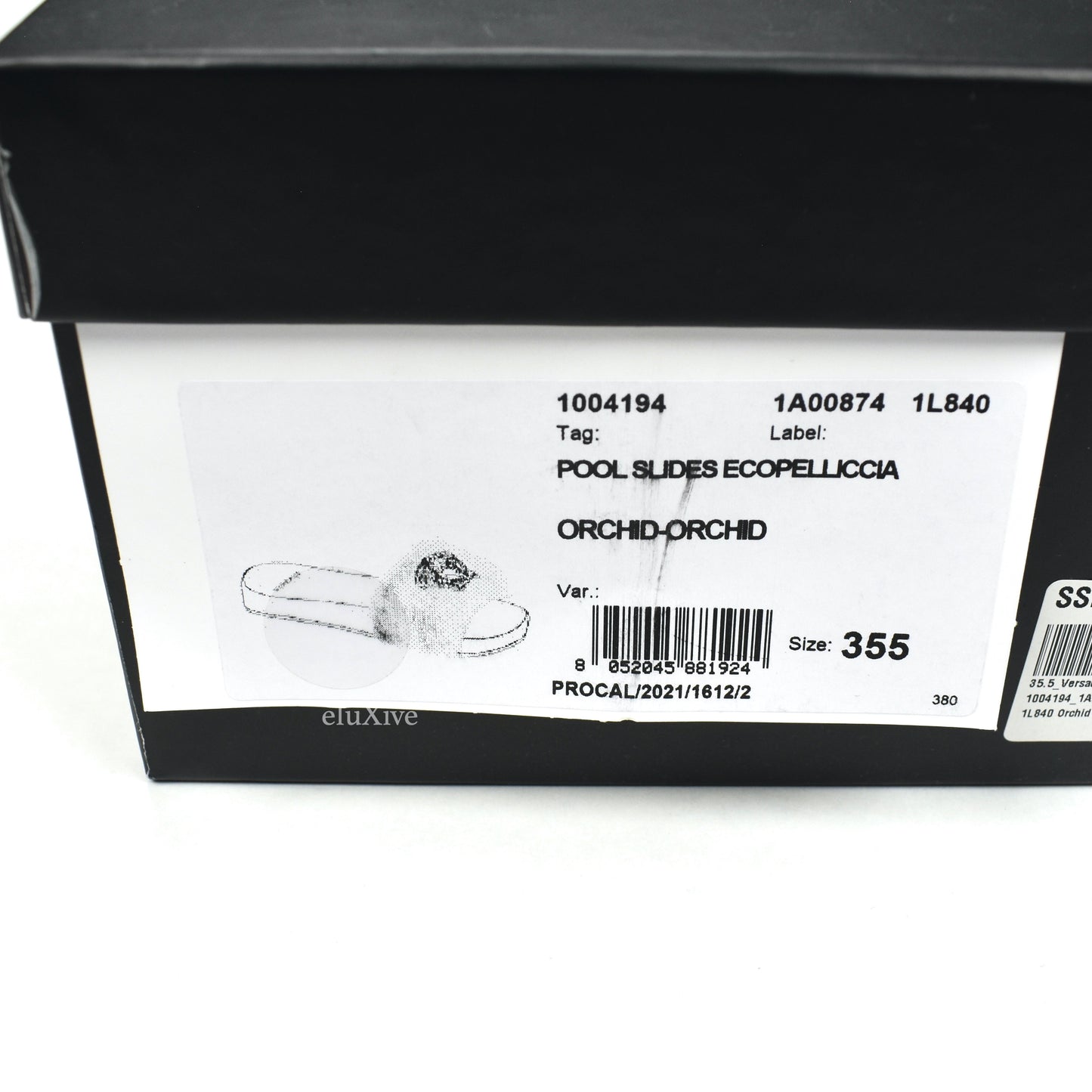 Versace - Orchid Purple Faux Fur La Medusa Logo Slides