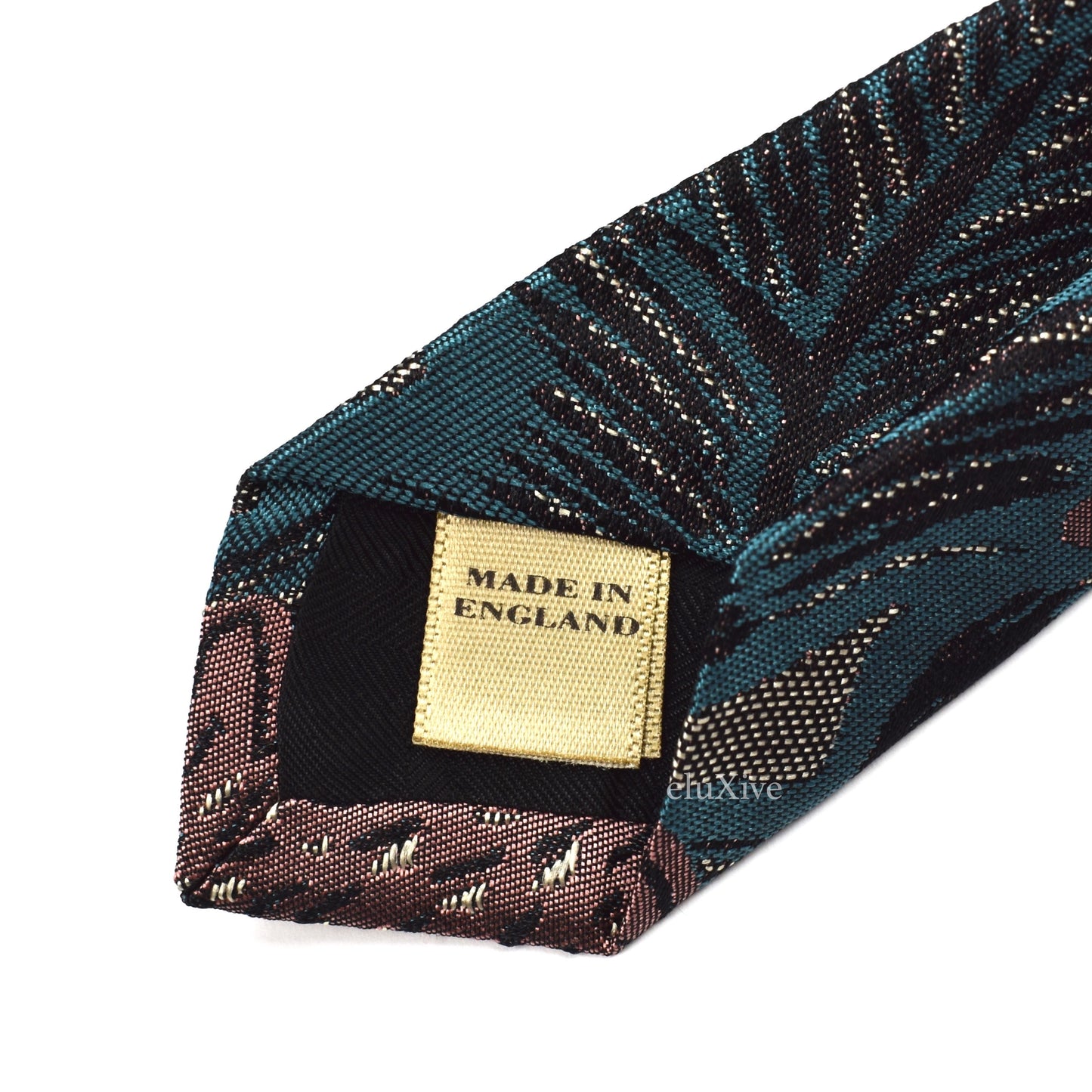 Burberry - Woven Animal Artwork Tie (Turquoise)