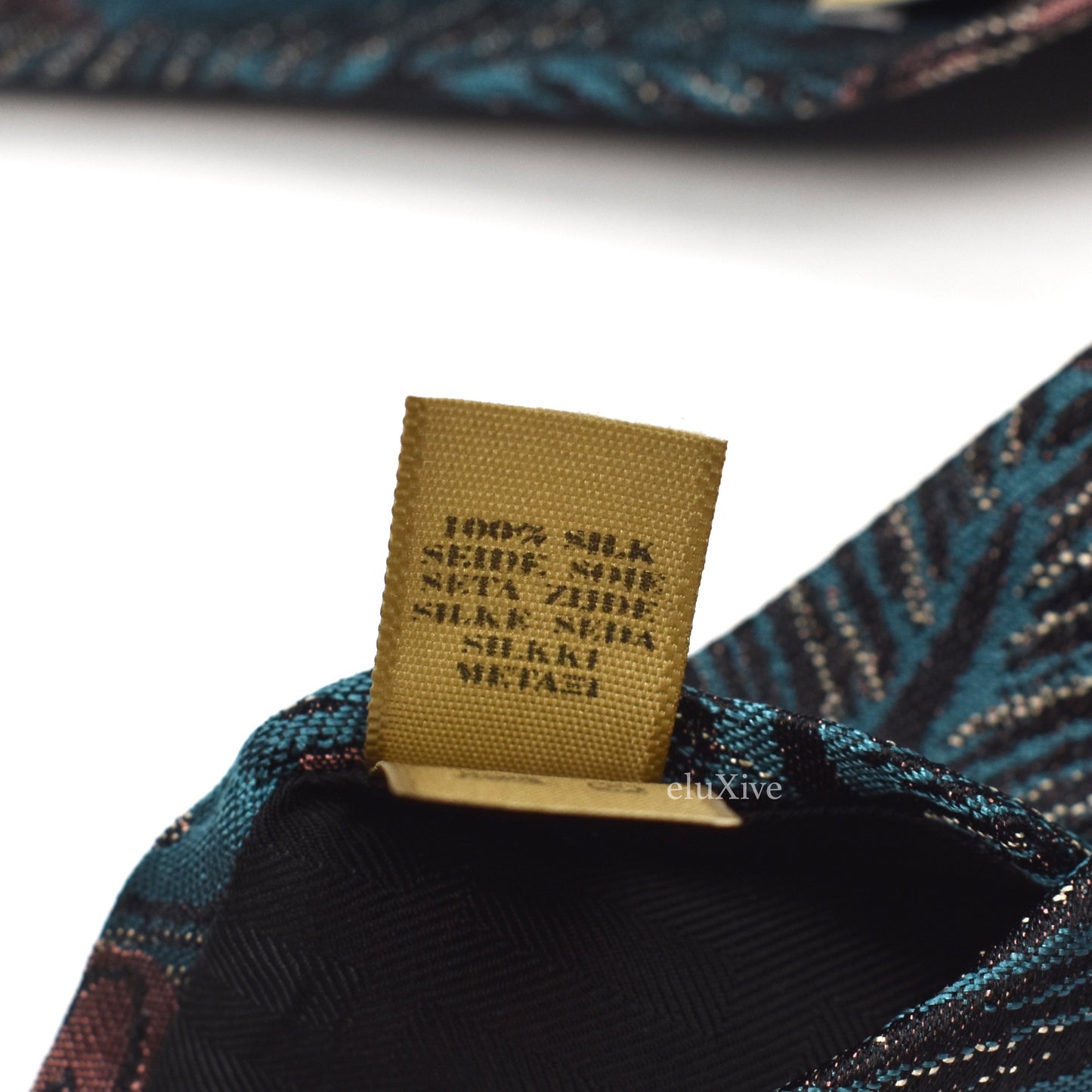Burberry - Woven Animal Artwork Tie (Turquoise)