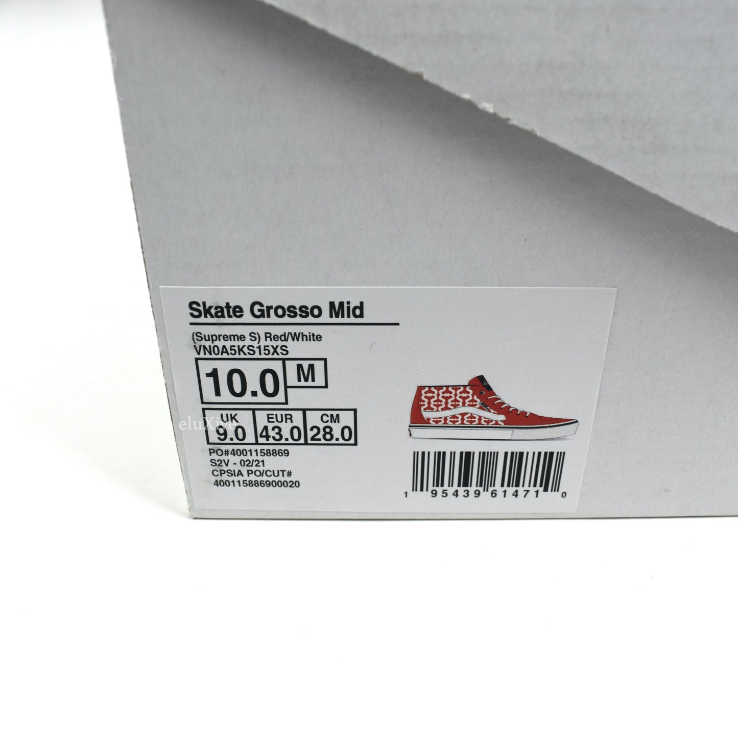 Supreme x Vans - Skate Grosso Mid S Monogram Sneakers (Red)