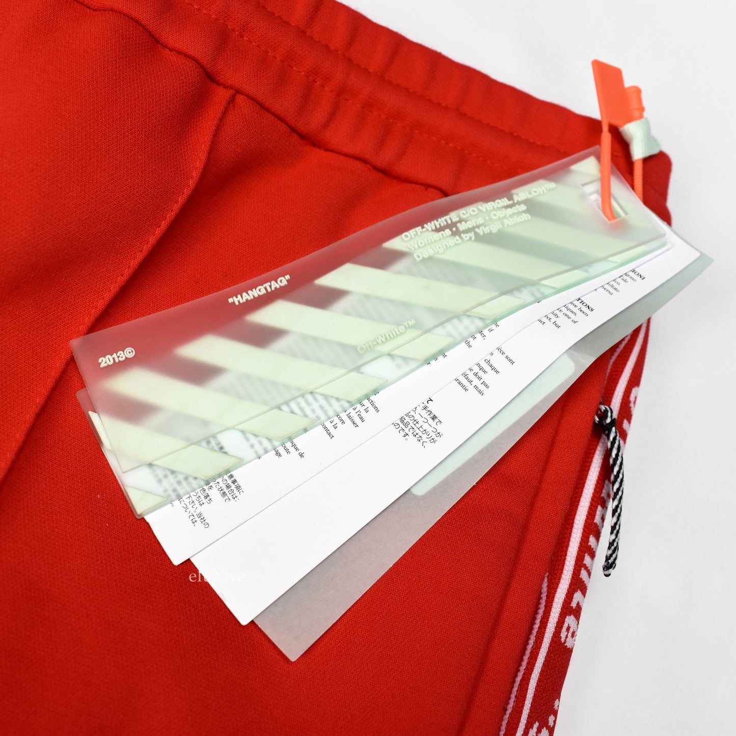 Off-White - Red Stripe Logo Track Pants