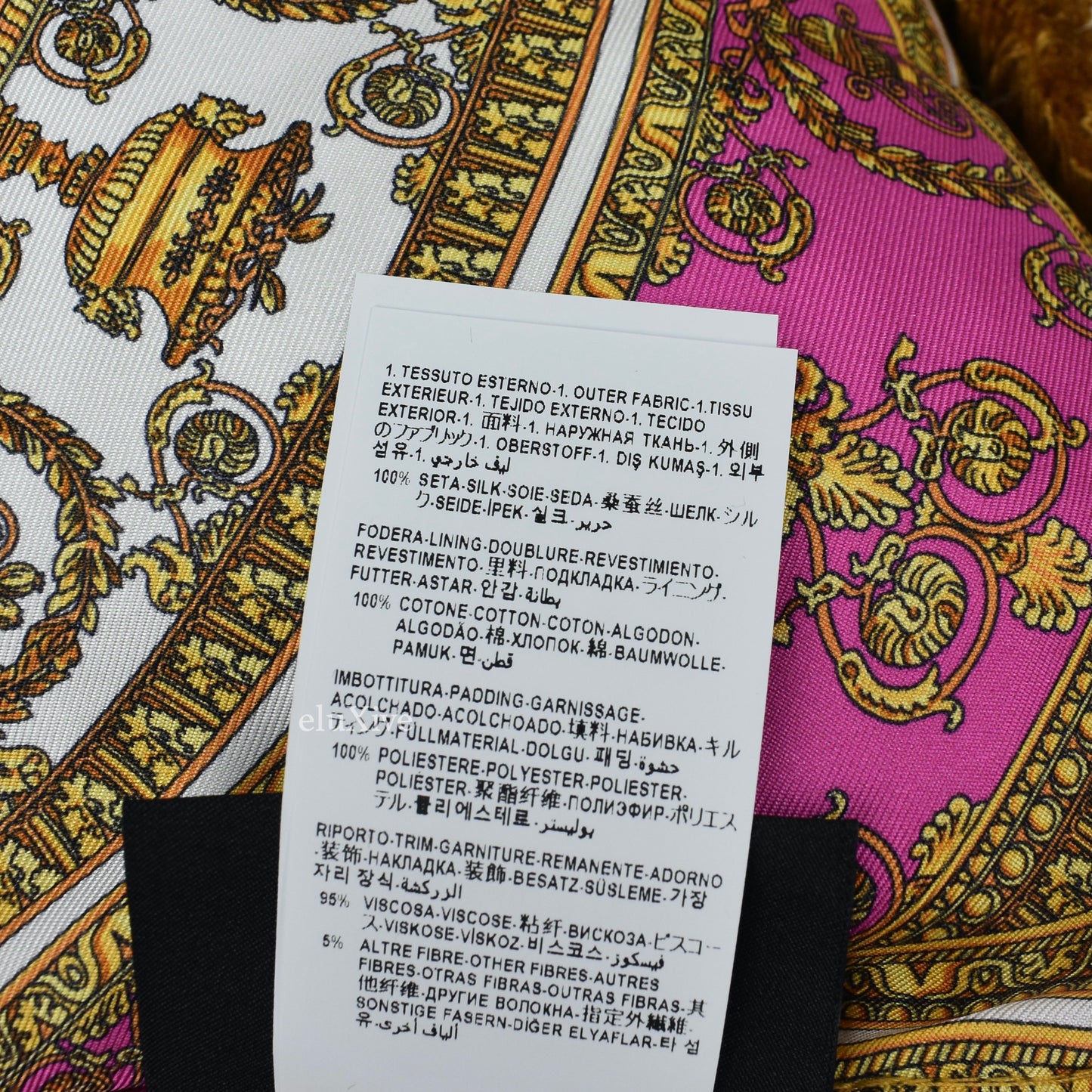 Versace - Pink Barocco Medusa Logo Silk Pillow