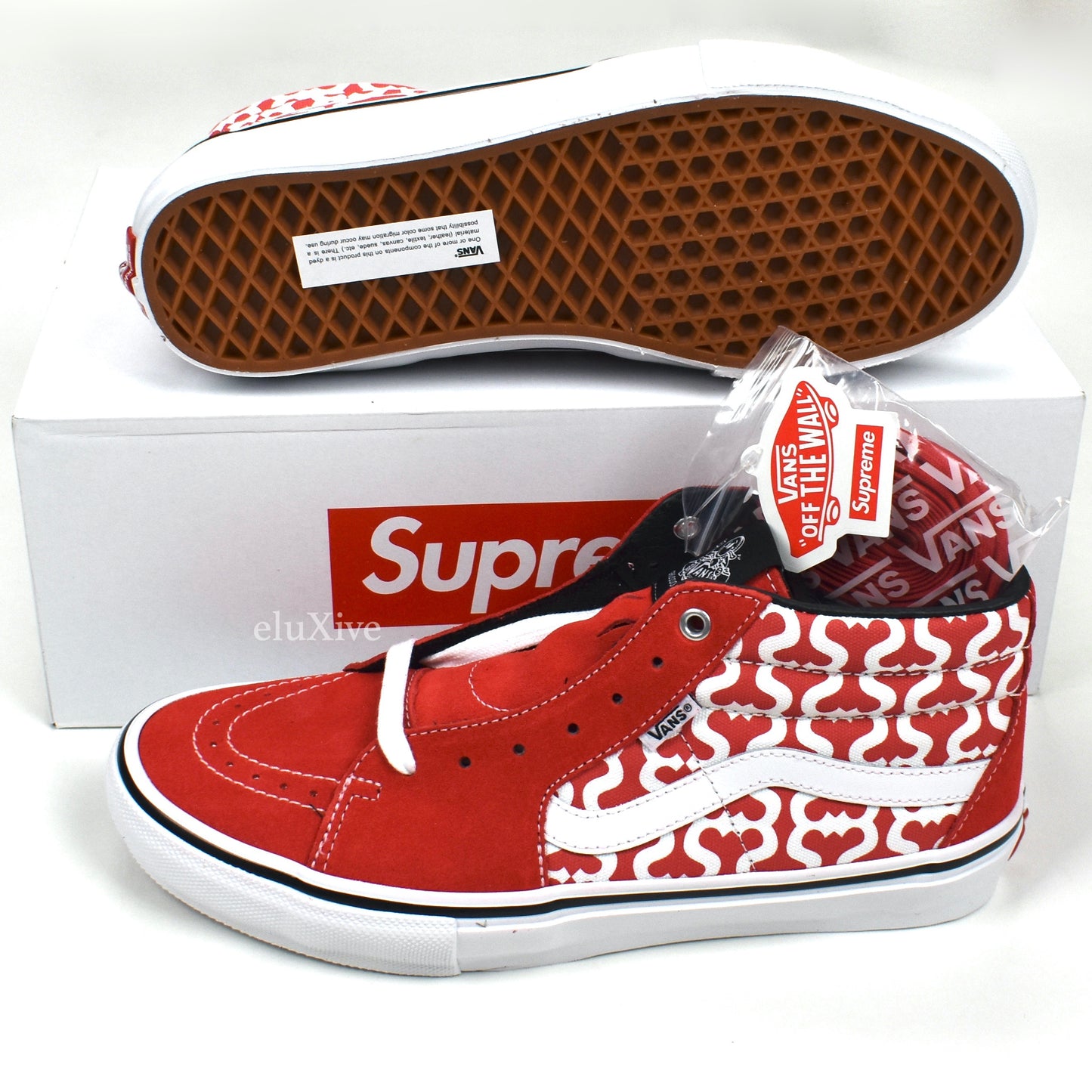 Supreme x Vans - Skate Grosso Mid S Monogram Sneakers (Red)