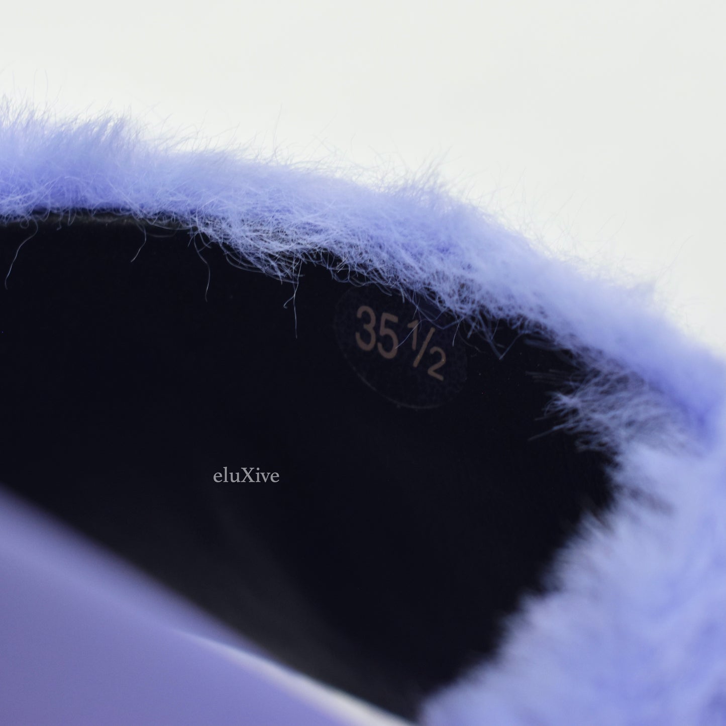 Versace - Orchid Purple Faux Fur La Medusa Logo Slides
