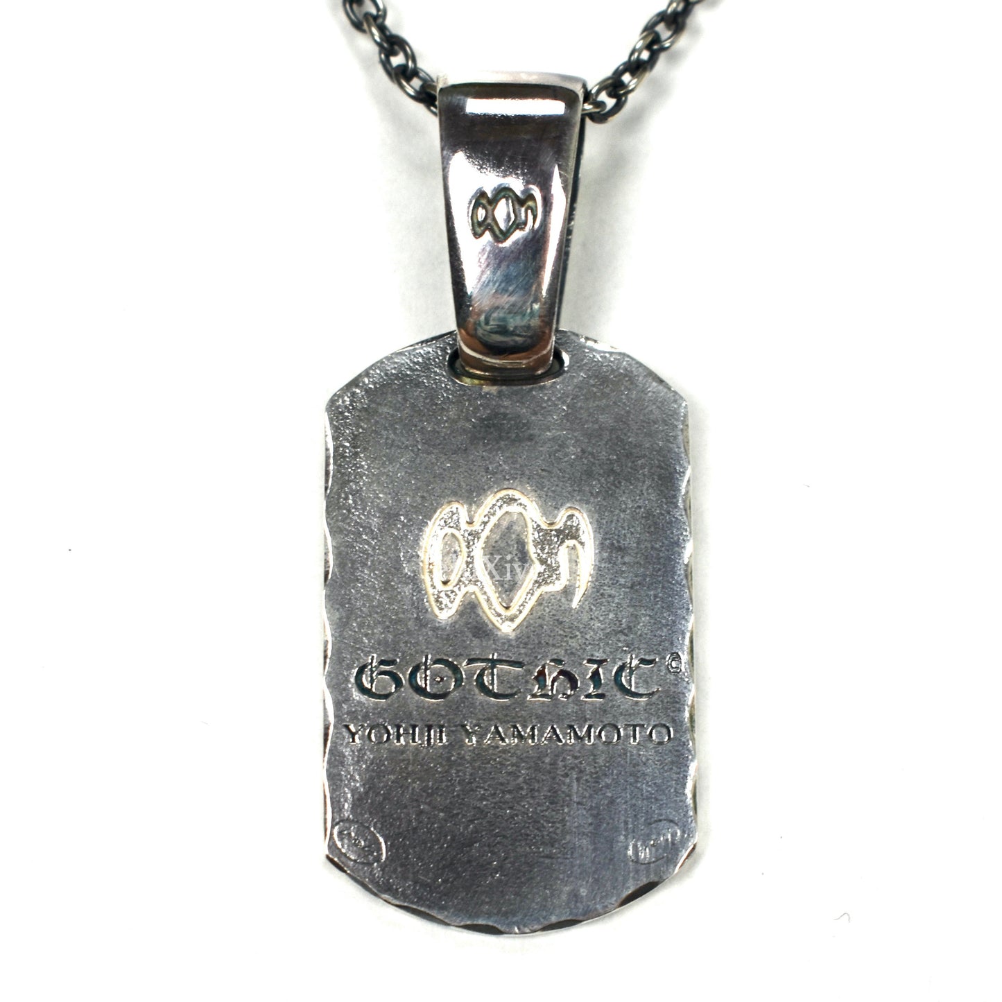 Yohji Yamamoto - Silver Gothic Dog Tag Chain Necklace