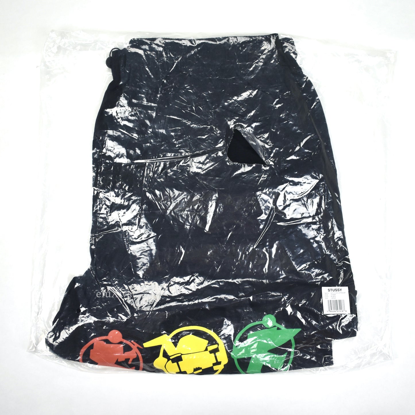 Cactus Plant Flea Market x Stussy - CPFM Black Logo Print Swim Shorts