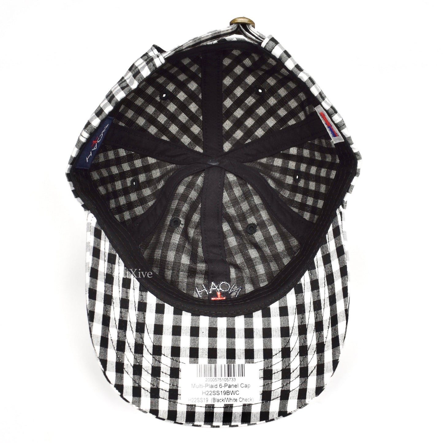 Noah - Plaid Core Logo Hat (Black/White)