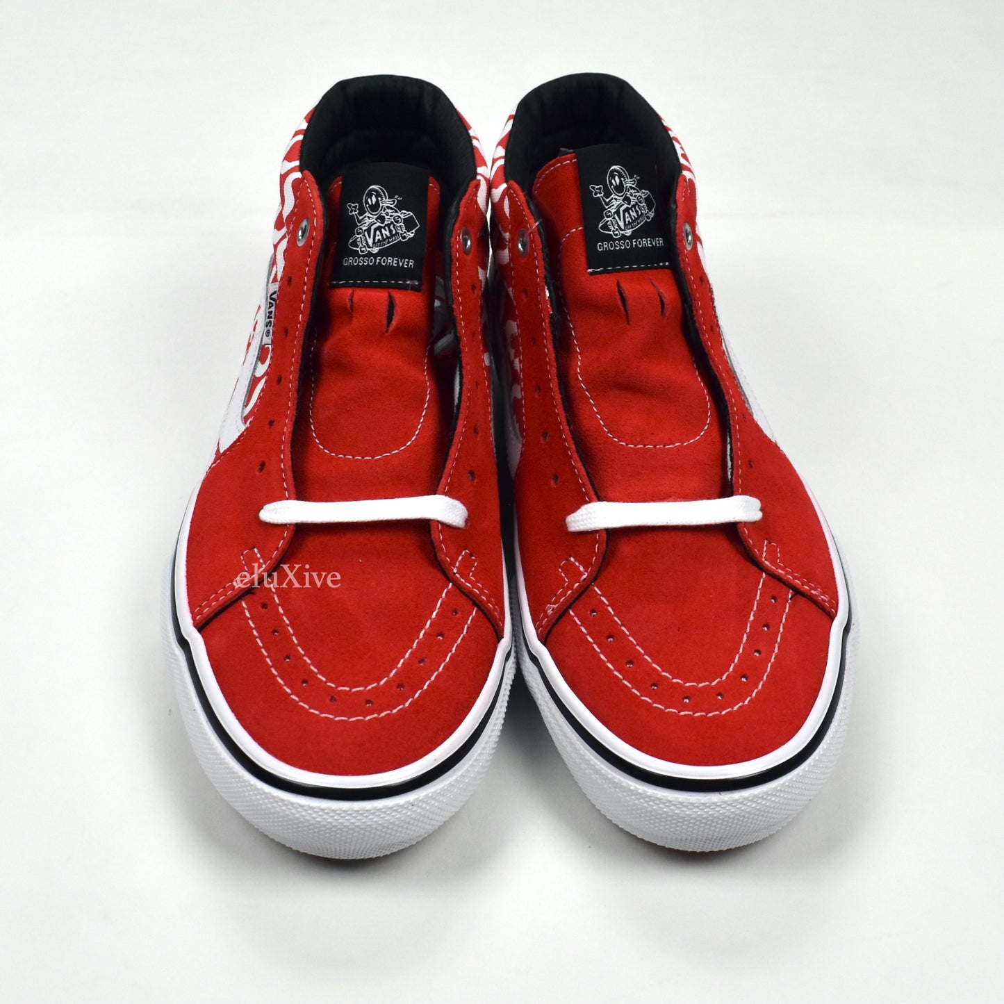 Supreme x Vans - Skate Grosso Mid S Monogram Sneakers (Red)
