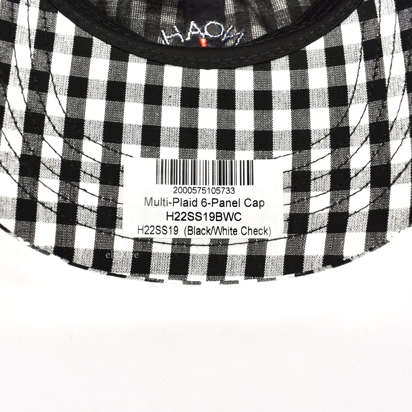 Noah - Plaid Core Logo Hat (Black/White)