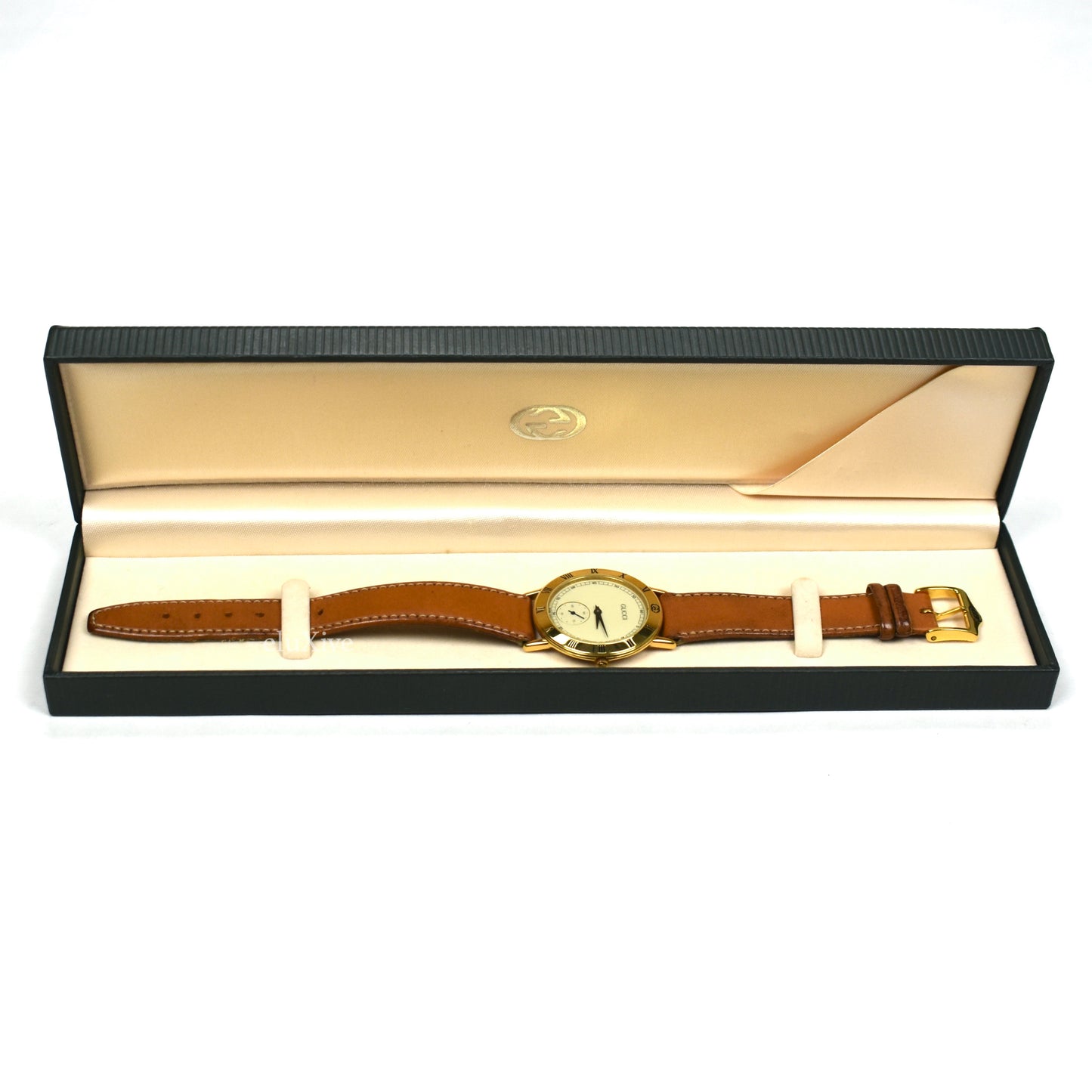 Gucci - 3000M Gold Cream Dial Watch