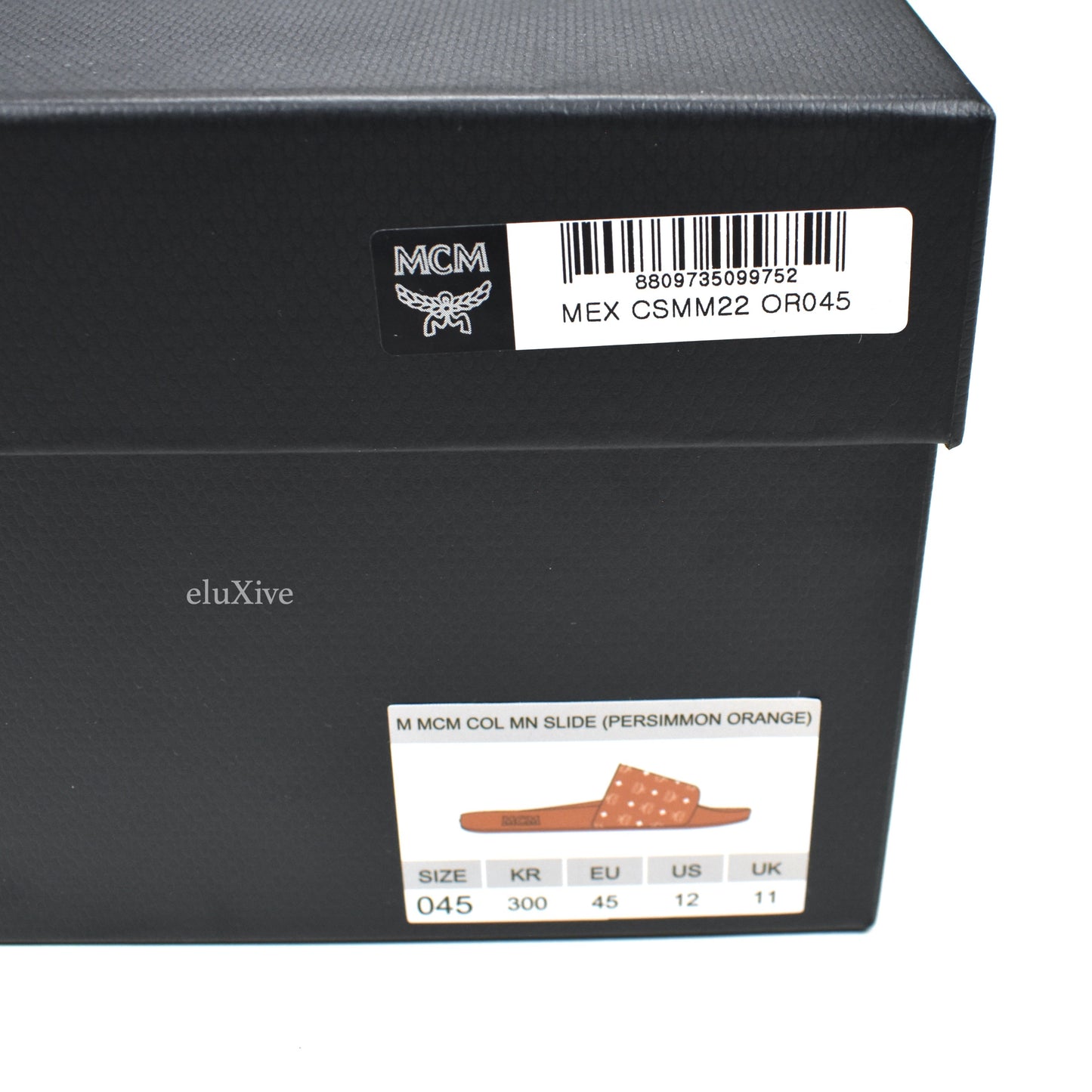 MCM - Persimmon Orange Monogram Logo Slides