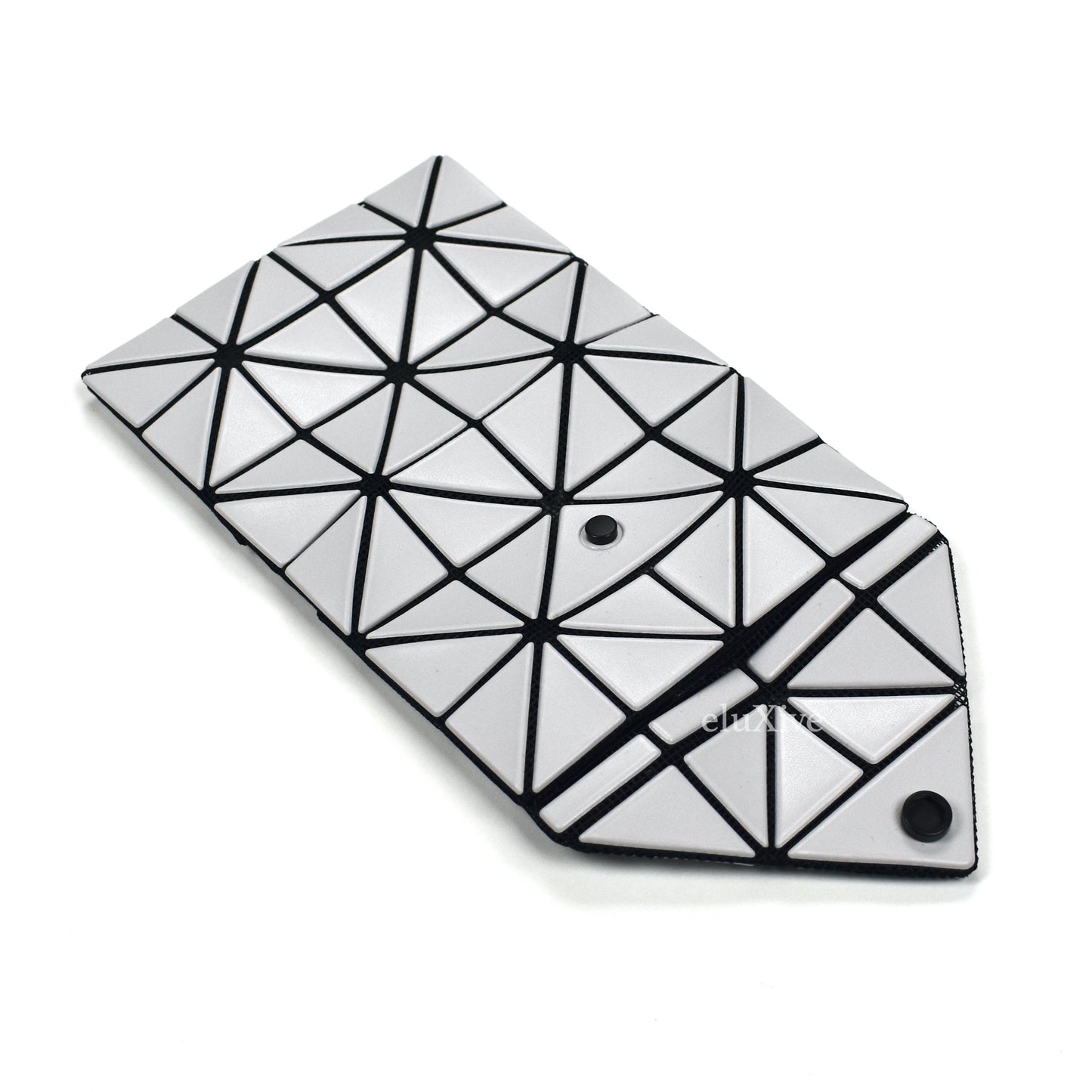 Baobao Issey Miyake - Matte Light Gray Geometric Envelope Wallet