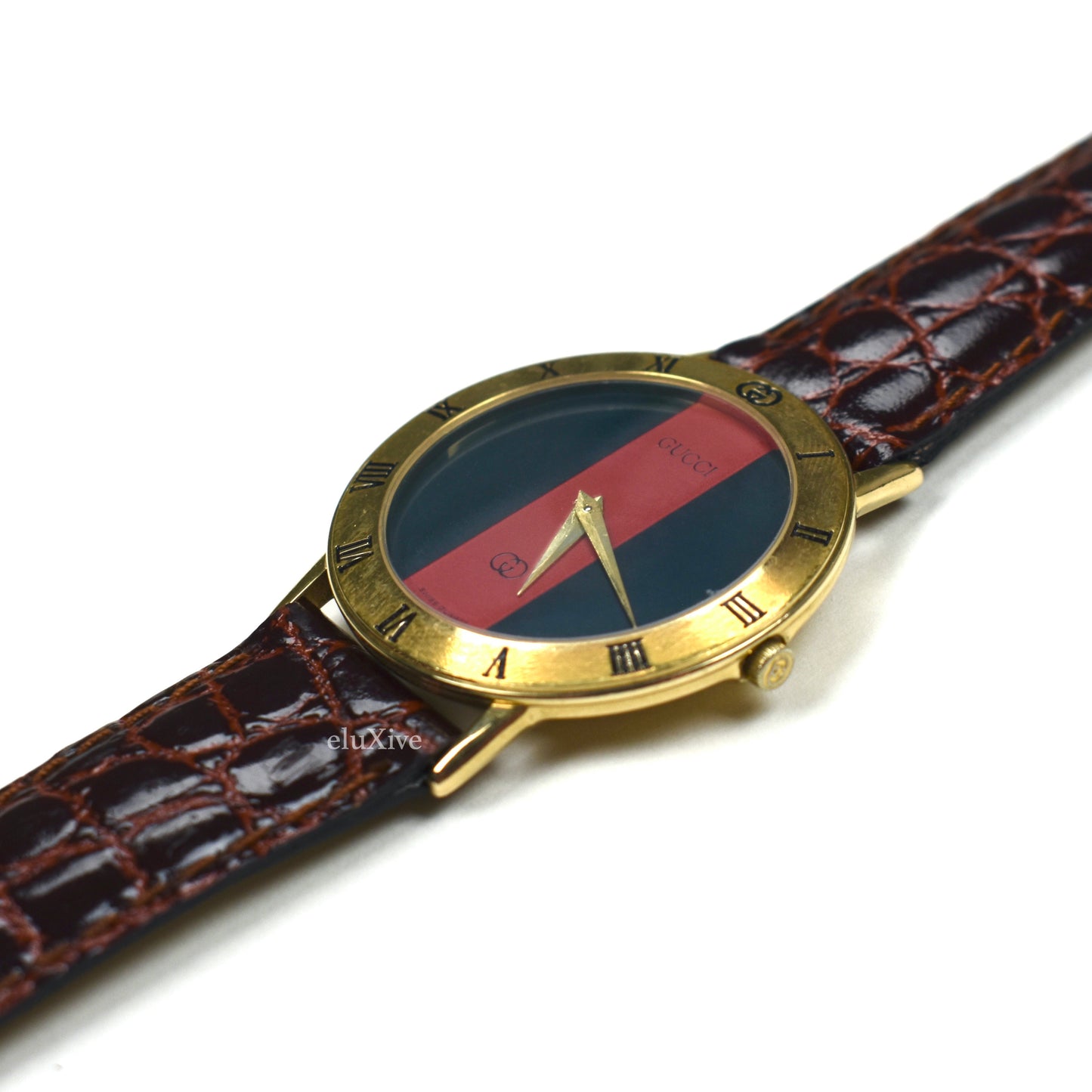 Gucci - 3000M Gold Web Stripe Watch