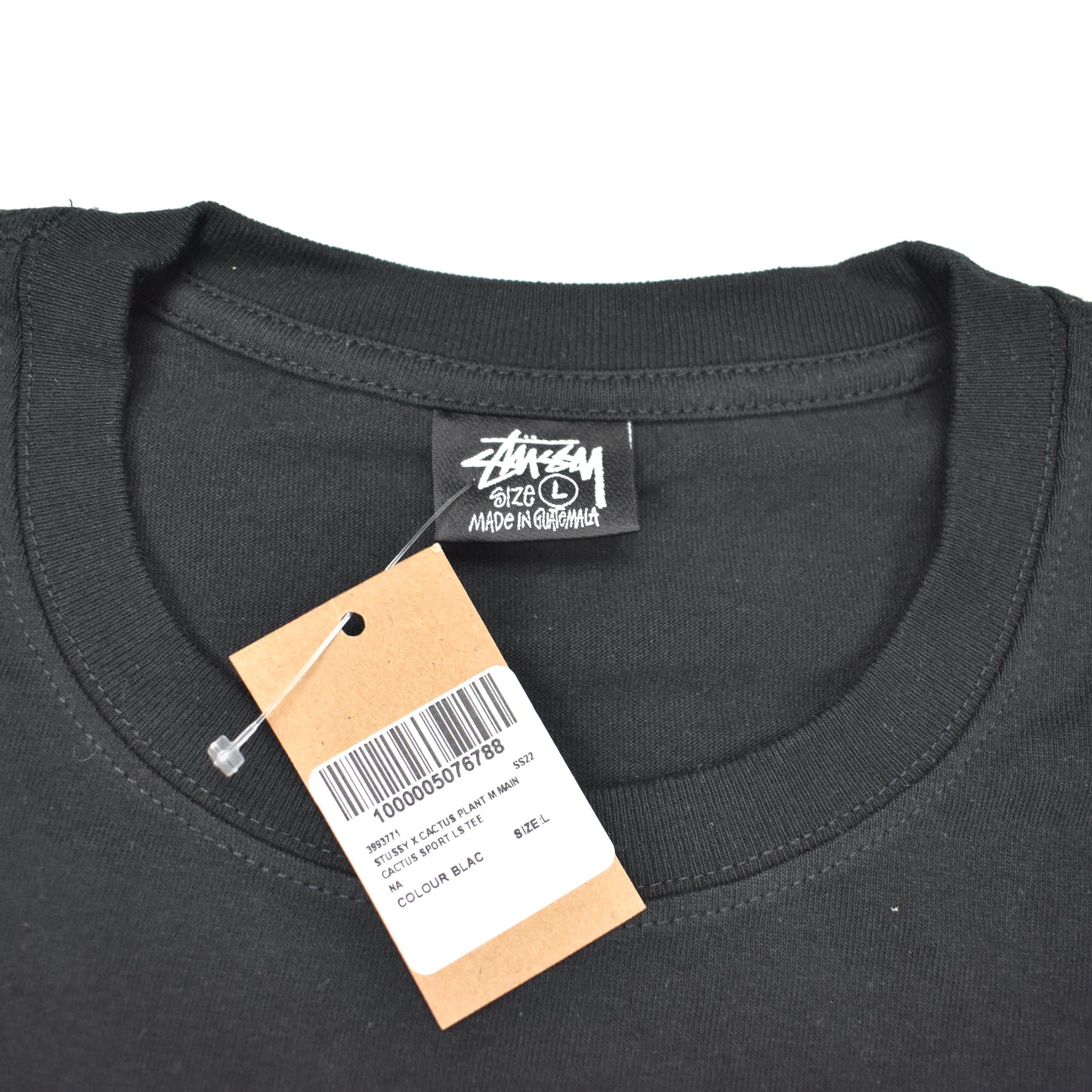 Cactus Plant Flea Market x Stussy - Black CPFM Sport Logo L/S T-Shirt