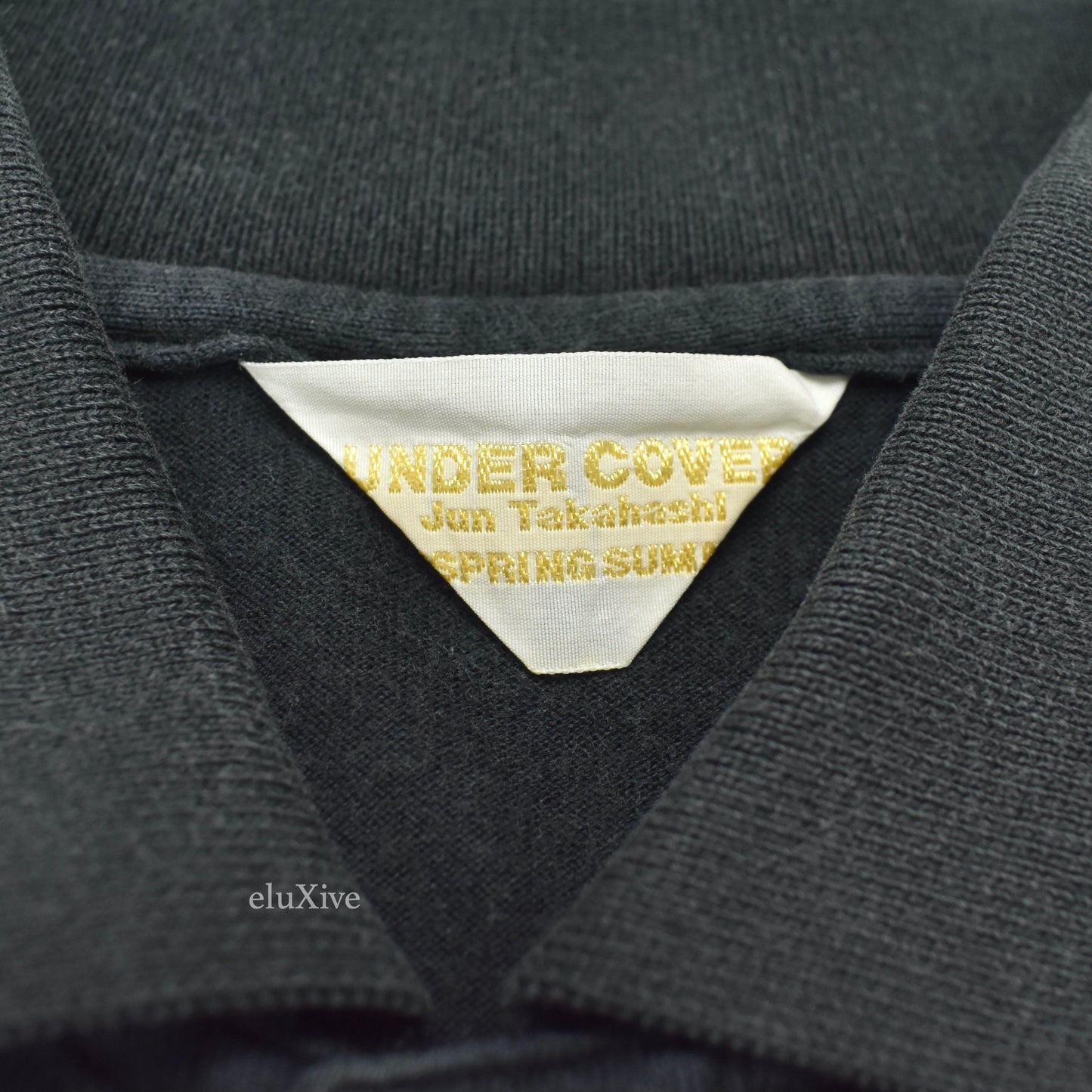 Undercover - SS98 ' Wet Summer' Black Polo Shirt