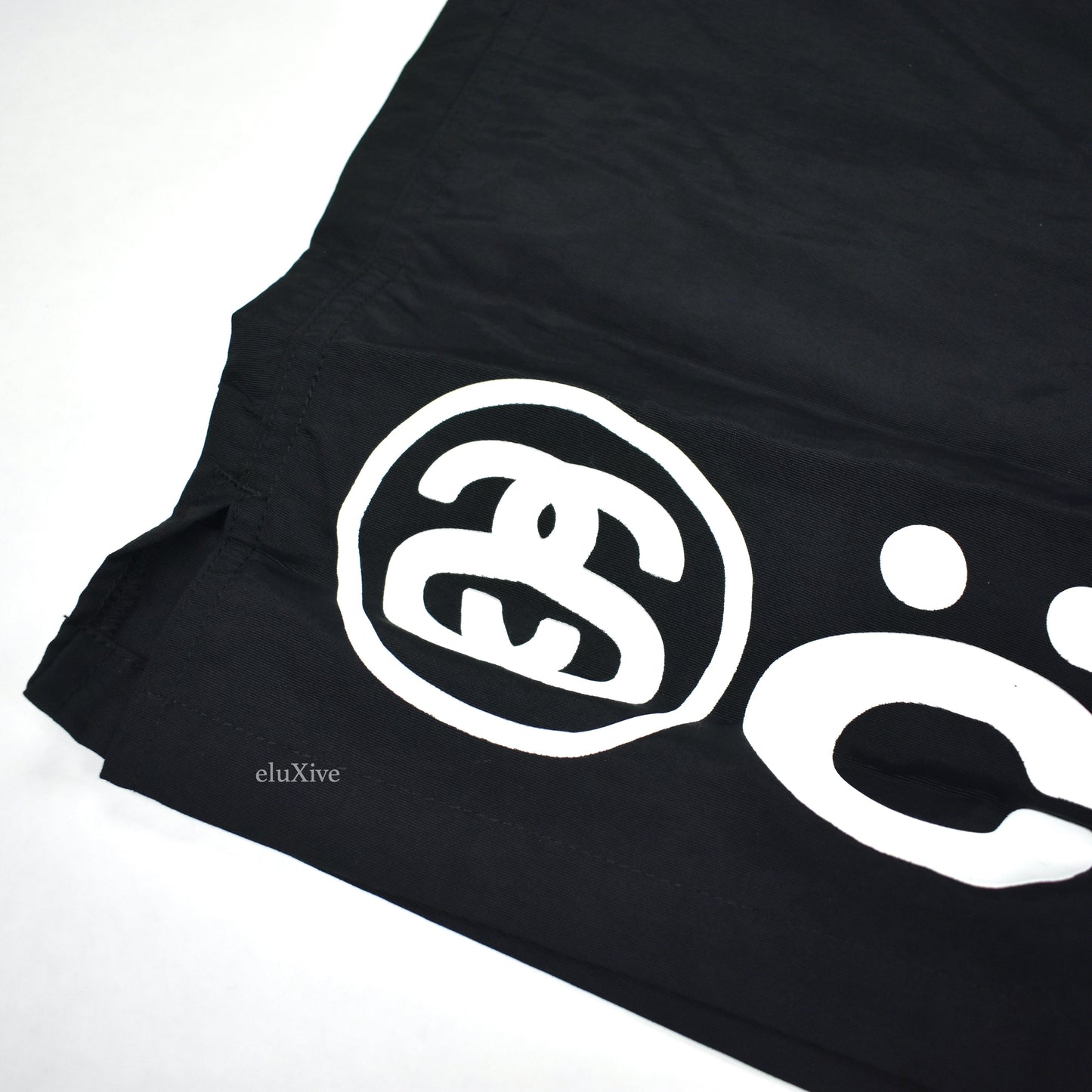 Cactus Plant Flea Market x Stussy - CPFM Black Logo Print Swim Shorts