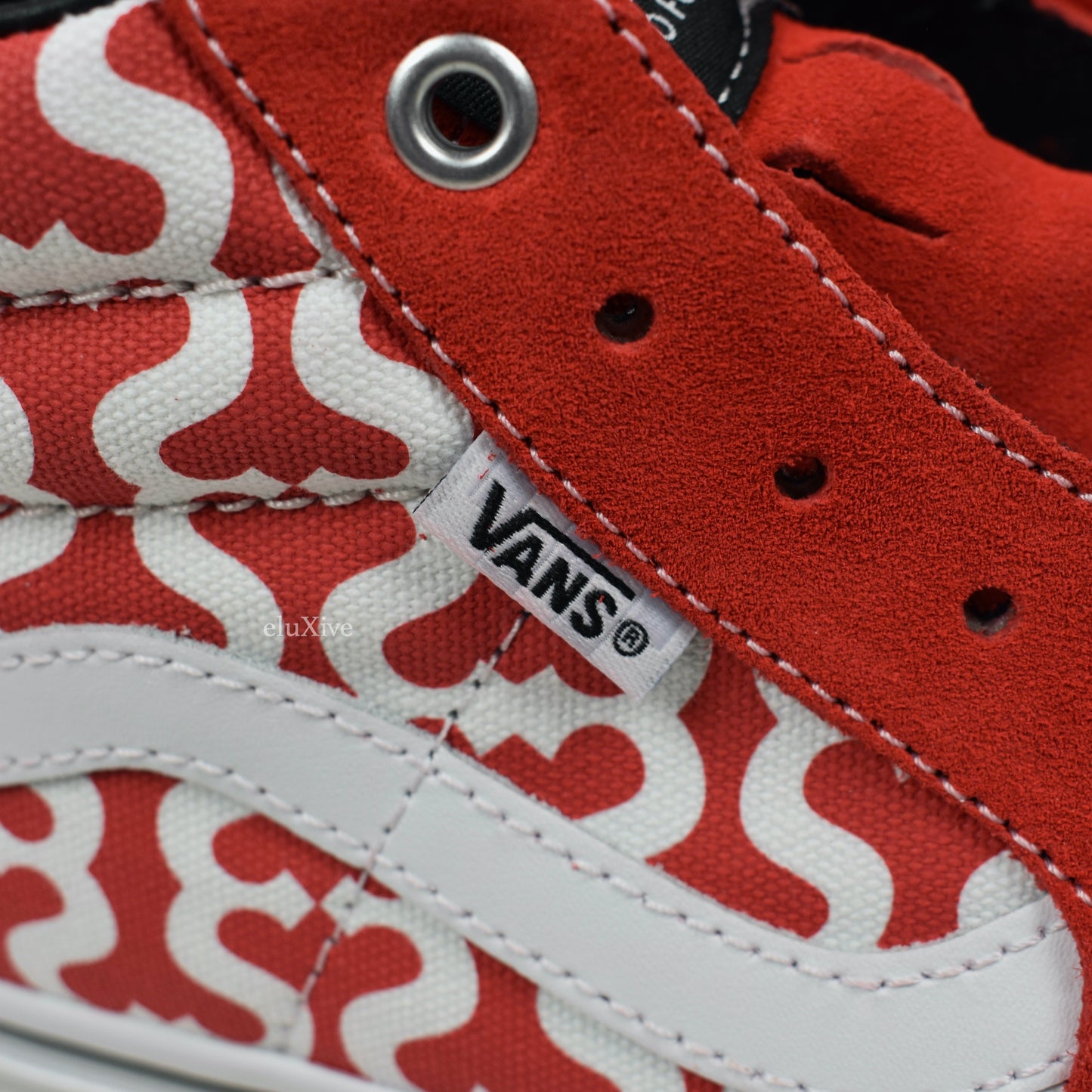 Supreme x Vans - Skate Grosso Mid S Monogram Sneakers (Red)