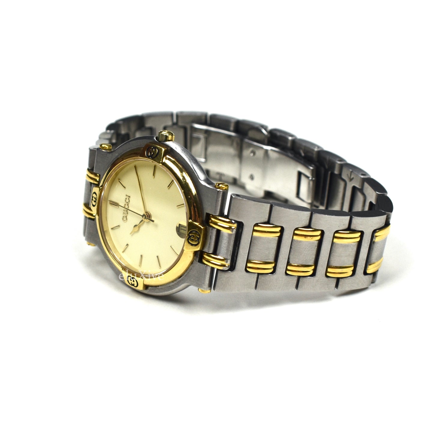 Gucci - 9000M Gold / Steel Cream Dial Watch