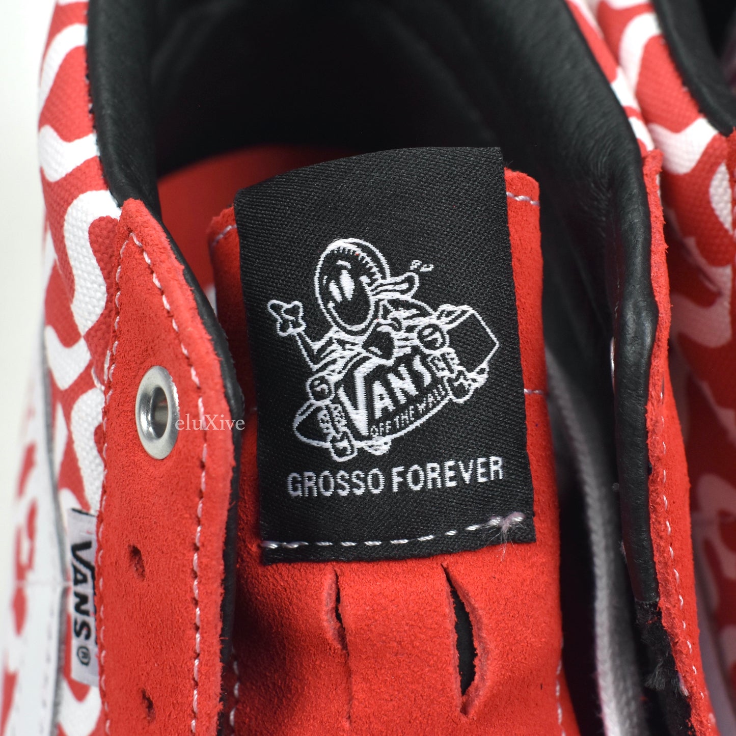 Supreme x Vans - Skate Grosso Mid S Monogram Sneakers (Red)