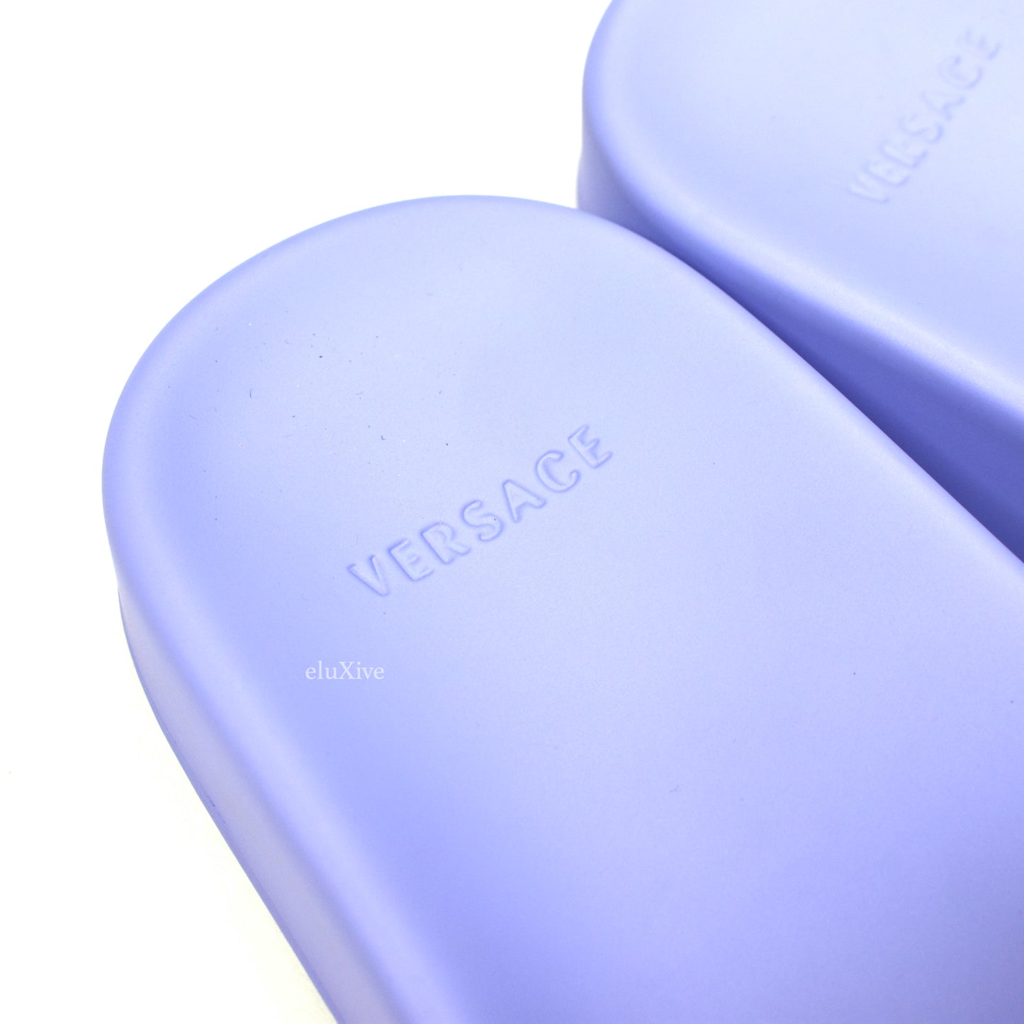 Versace - Orchid Purple Faux Fur La Medusa Logo Slides