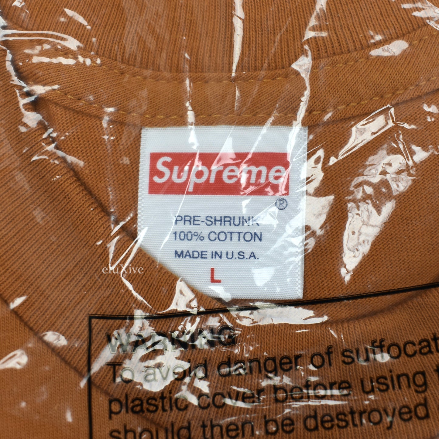 Supreme - Burnt Orange Bling Logo T-Shirt (SS20)