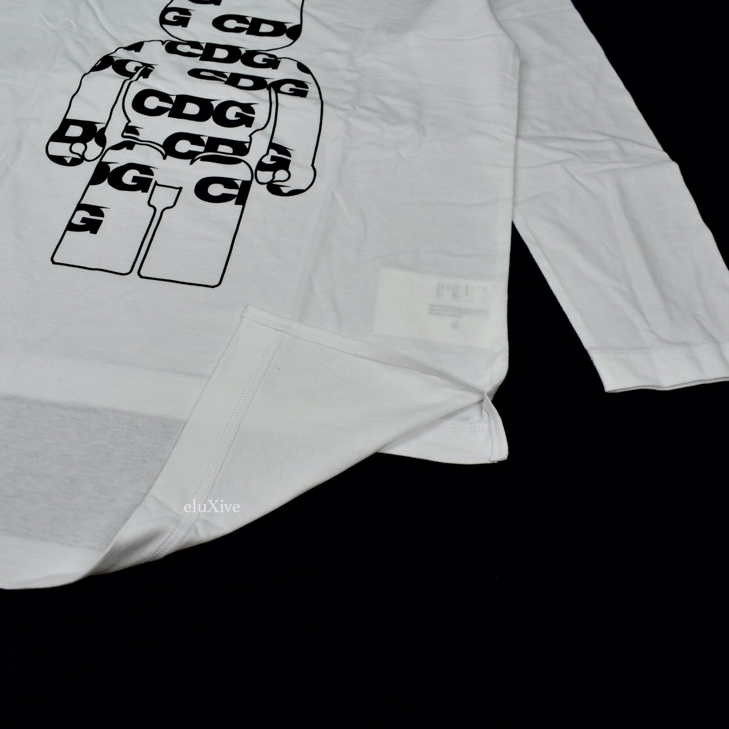 Comme des Garcons x Medicom - CDG Bearbrick Logo L/S T-Shirt (White)