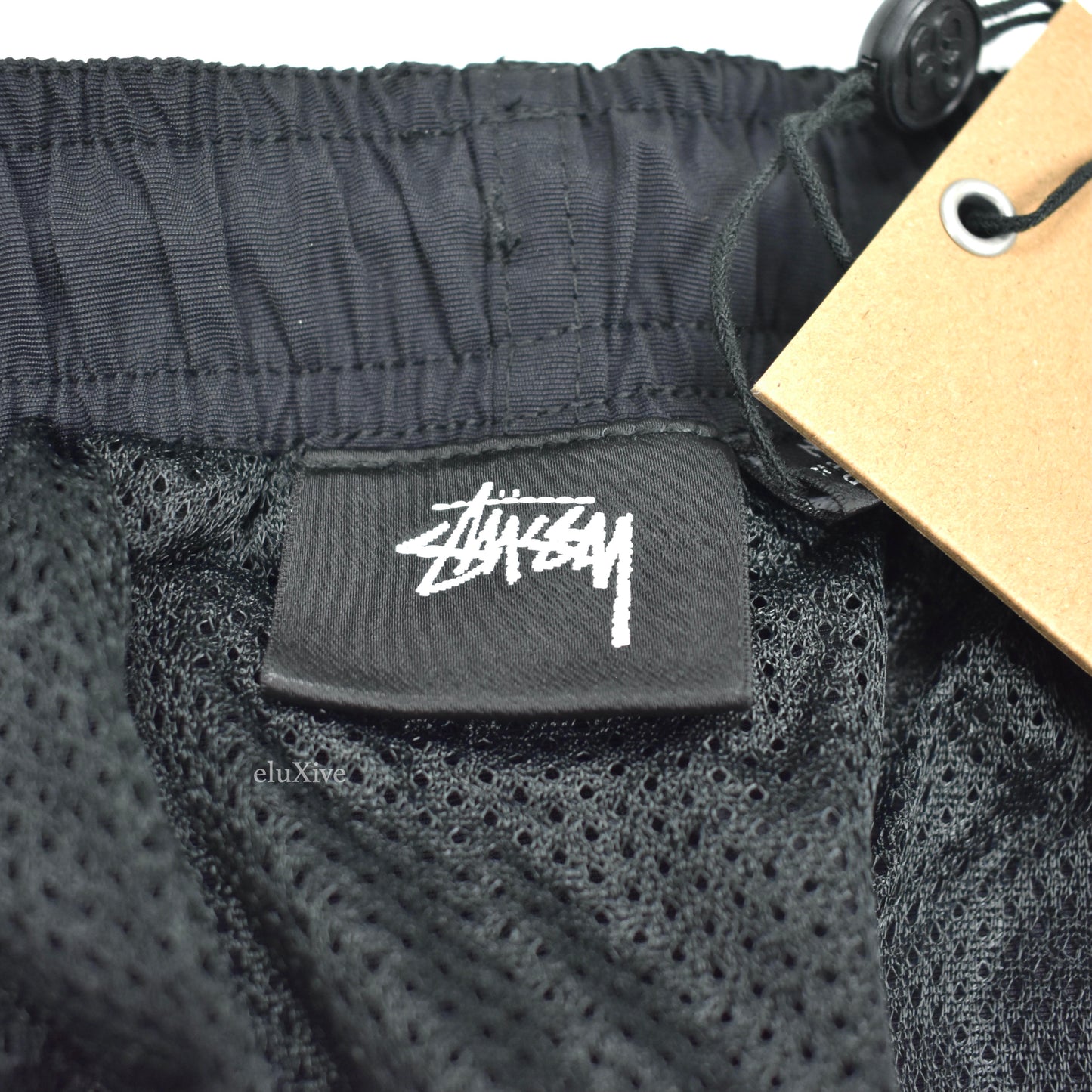 Cactus Plant Flea Market x Stussy - CPFM Black Logo Print Swim Shorts