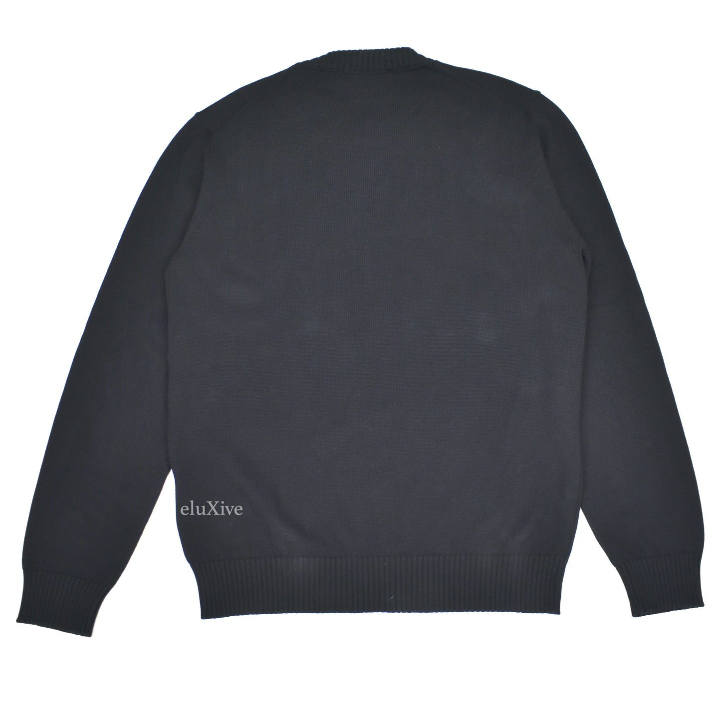 Versace - Gold Medusa Logo Embroidered Wool Sweater (Black)