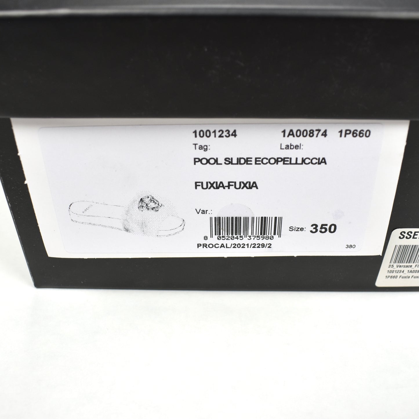 Versace - Hot Pink Faux Fur La Medusa Logo Slides
