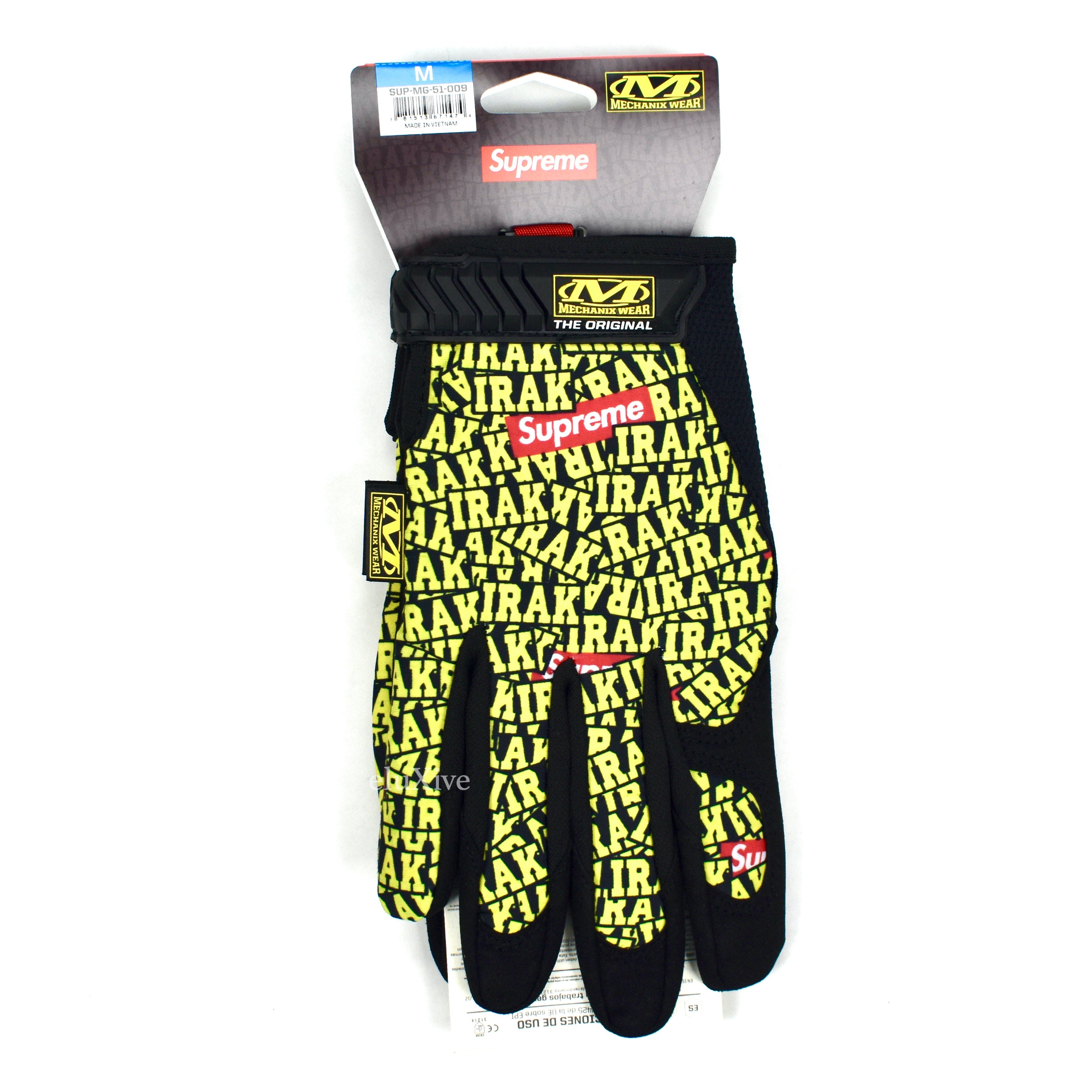 Supreme x Mechanix - SS17 Red Rubberized Box Logo Print Gloves