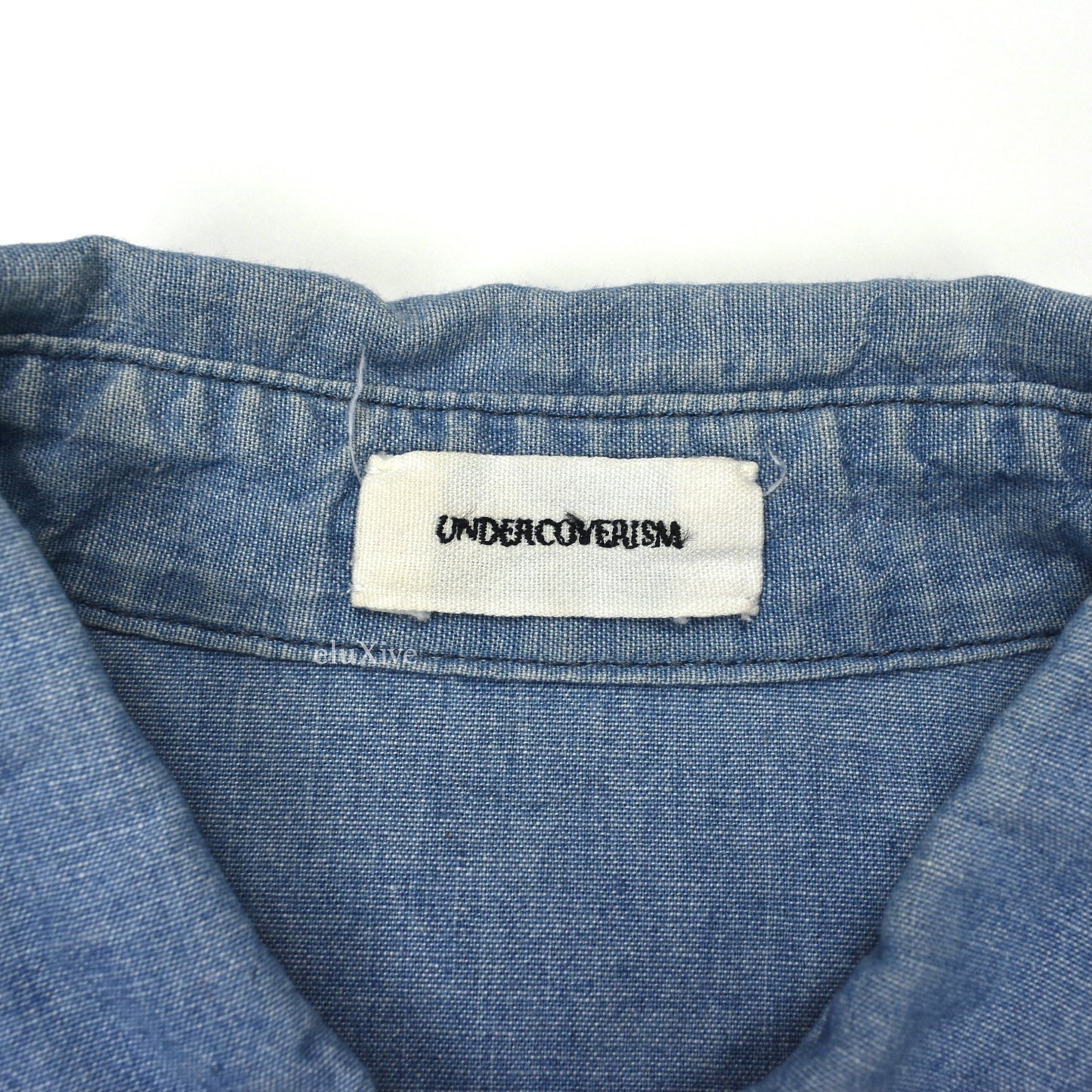 Undercover - AW11 'Mirror' Logo Embroidered Western Chambray Shirt