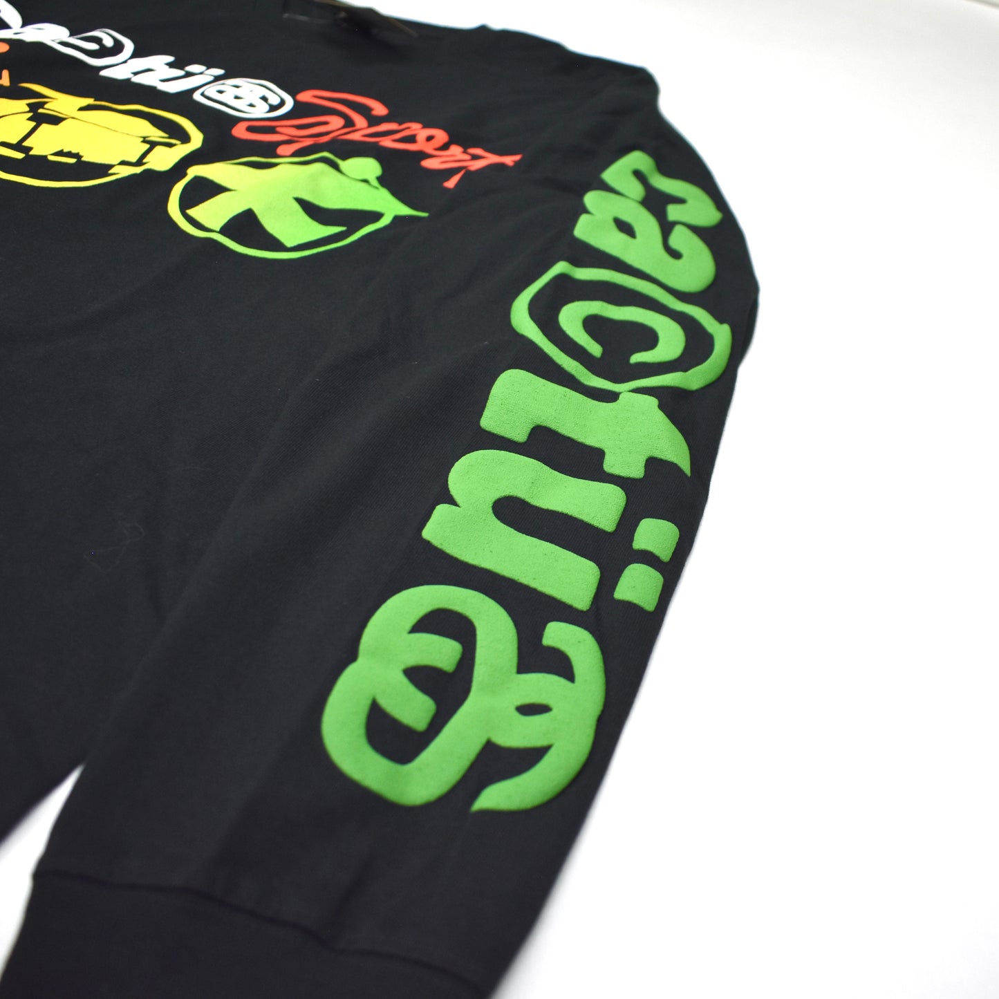 Cactus Plant Flea Market x Stussy - Black CPFM Sport Logo L/S T-Shirt