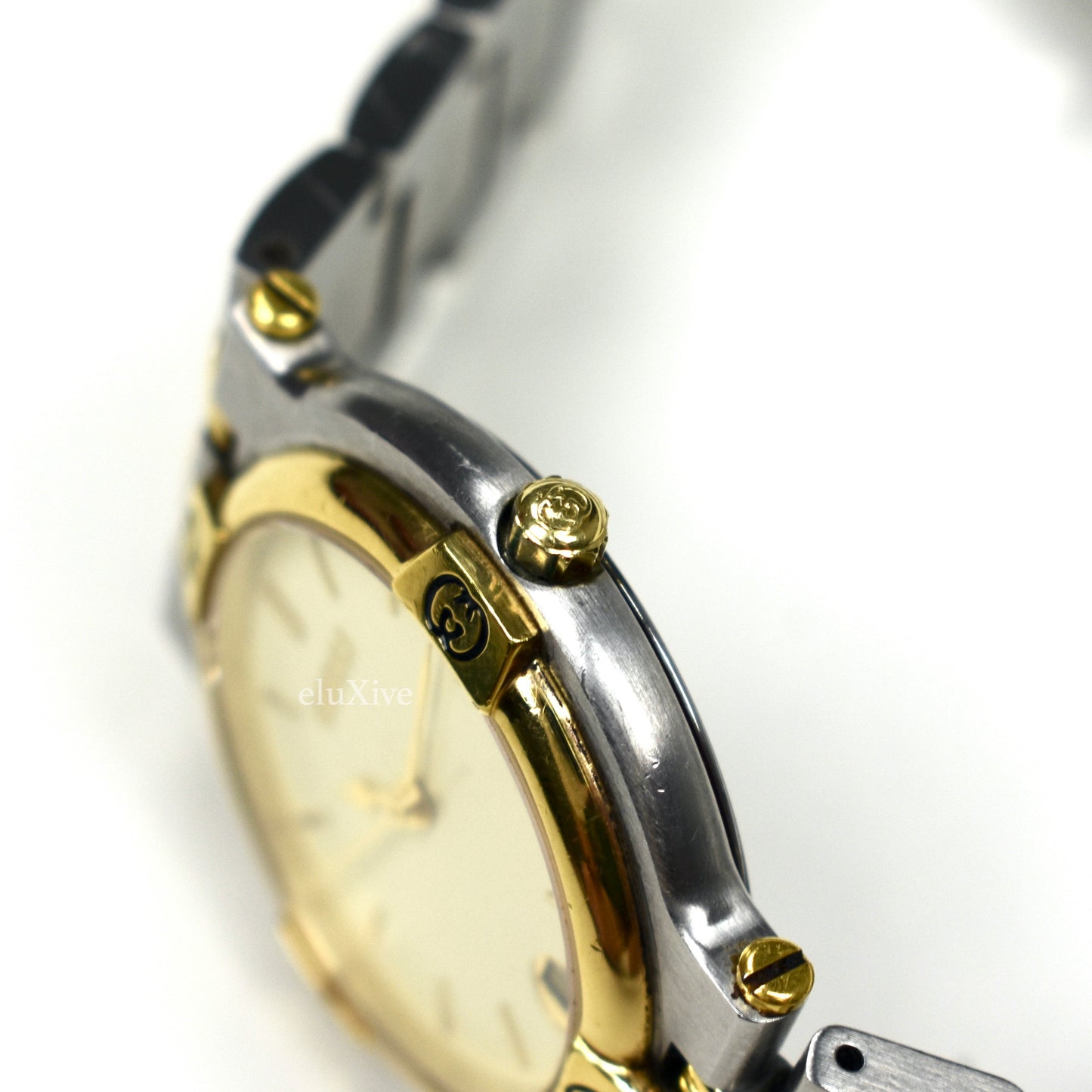 Gucci - 9000M Gold / Steel Cream Dial Watch