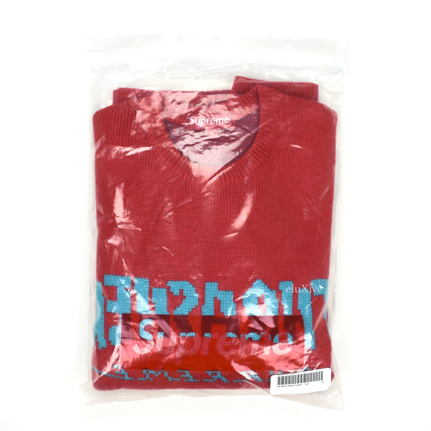 Supreme x Thrasher - Red Jacquard Knit Logo Sweater