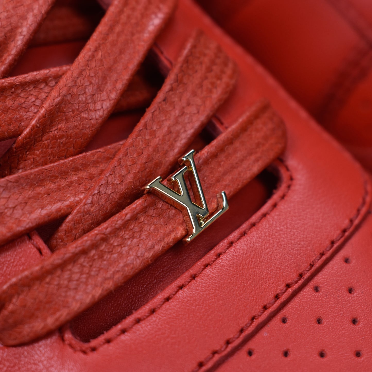 Louis Vuitton x Supreme - Red Leather Run Away Sneakers