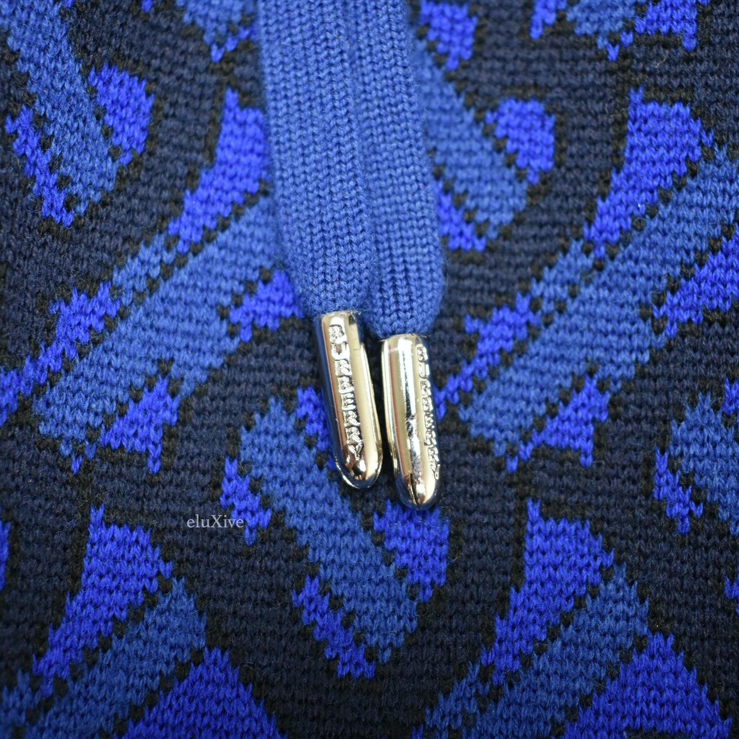 Burberry - Blue TB Monogram Logo Wool Track Pants