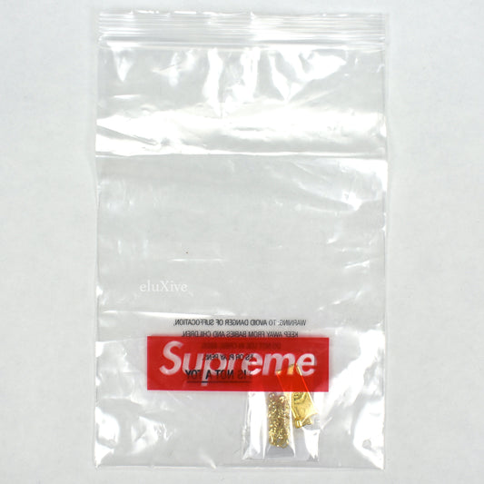 Supreme - 18K Solid Gold 100 Dollar Bill Logo Pendant Necklace (FW17)