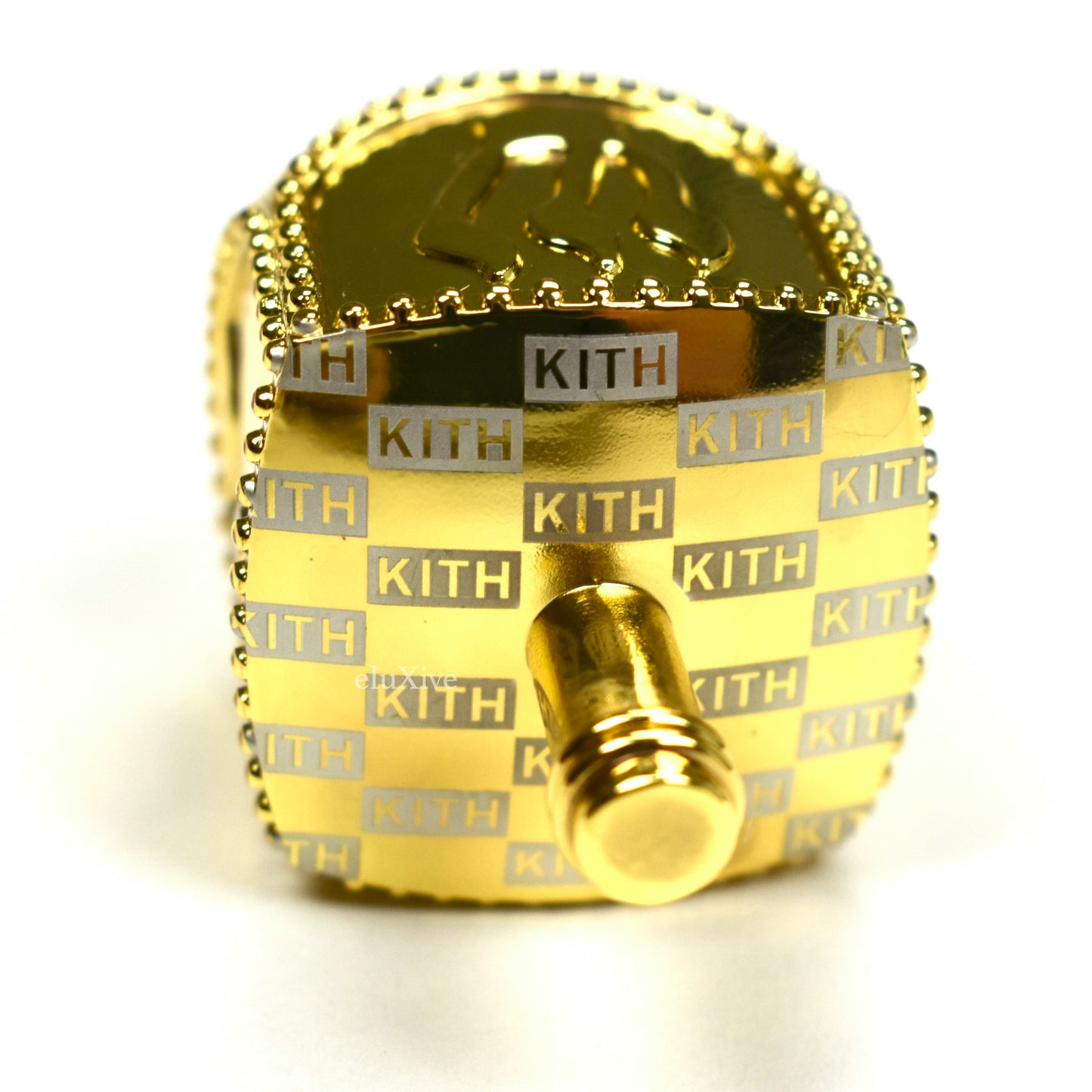 Kith - Gold Metal Logo Engraved Hanukkah Dreidel