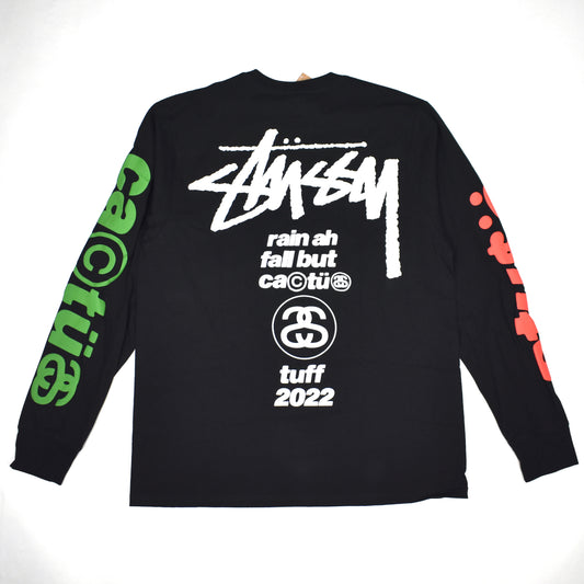 Cactus Plant Flea Market x Stussy - Black CPFM Sport Logo L/S T-Shirt