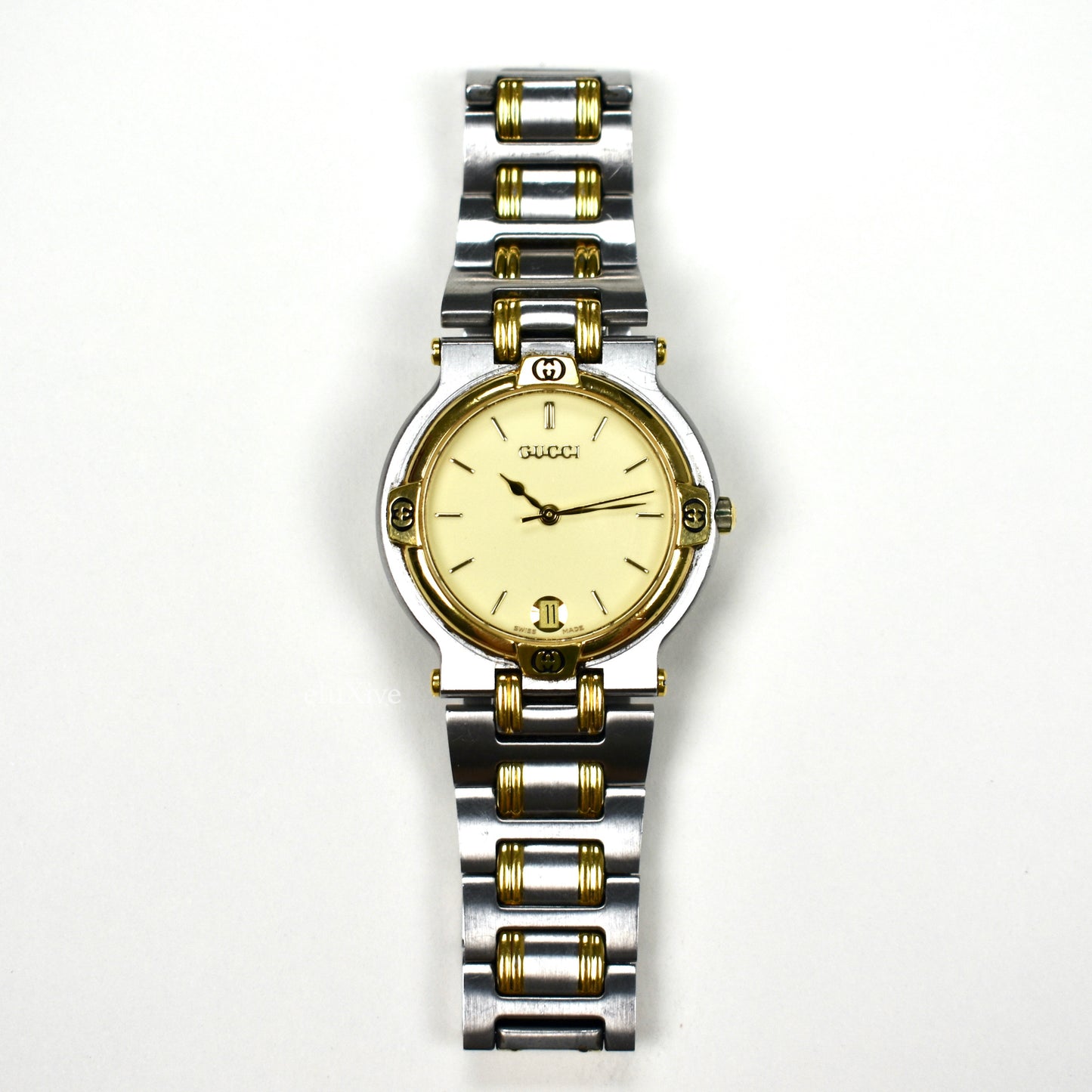 Gucci - 9000M Gold / Steel Cream Dial Watch