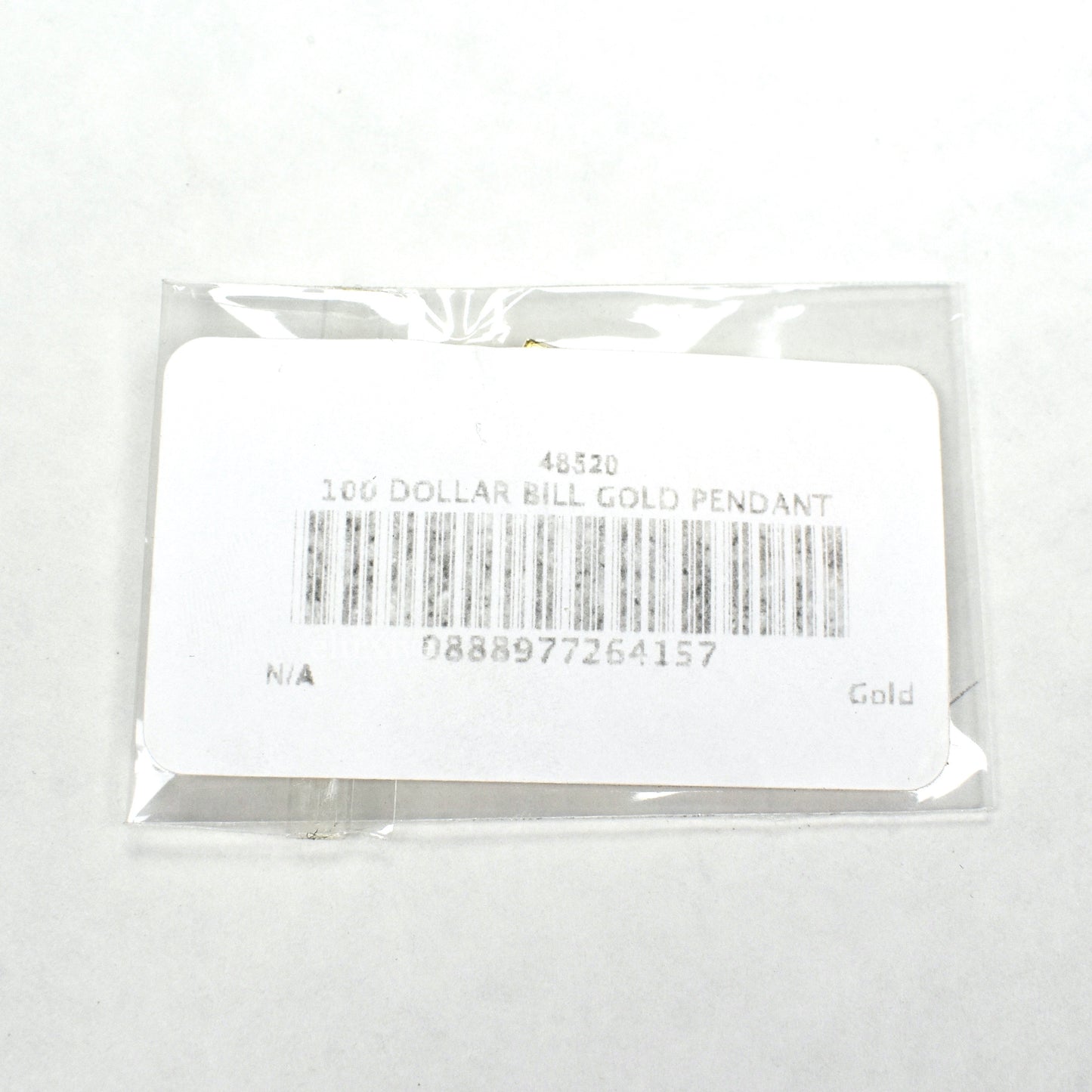 Supreme - 18K Solid Gold 100 Dollar Bill Logo Pendant Necklace (FW17)