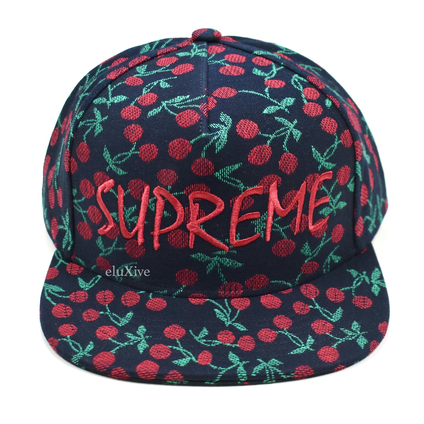Supreme - Cherries Woven Snapback Hat (Indigo)