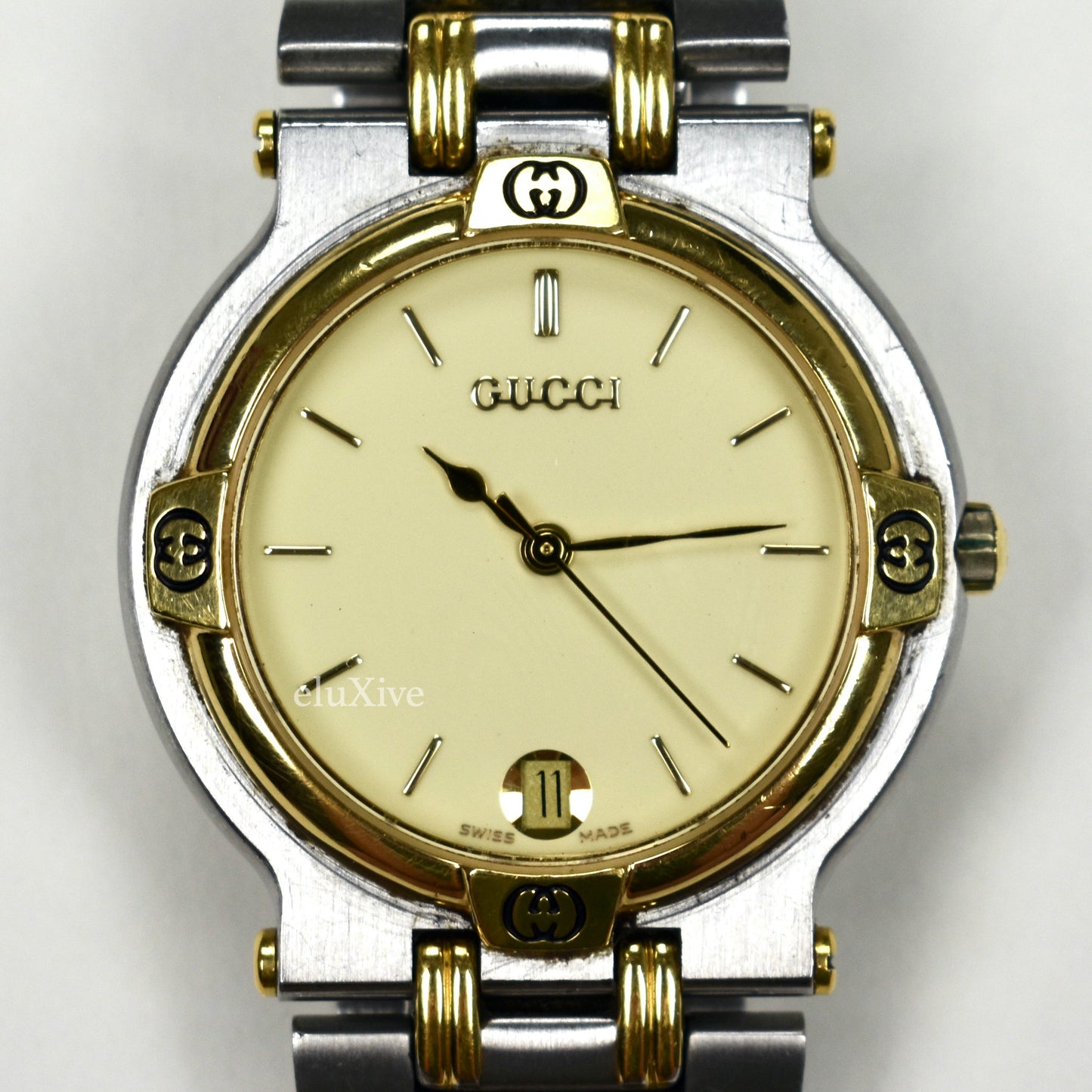 Gucci - 9000M Gold / Steel Cream Dial Watch