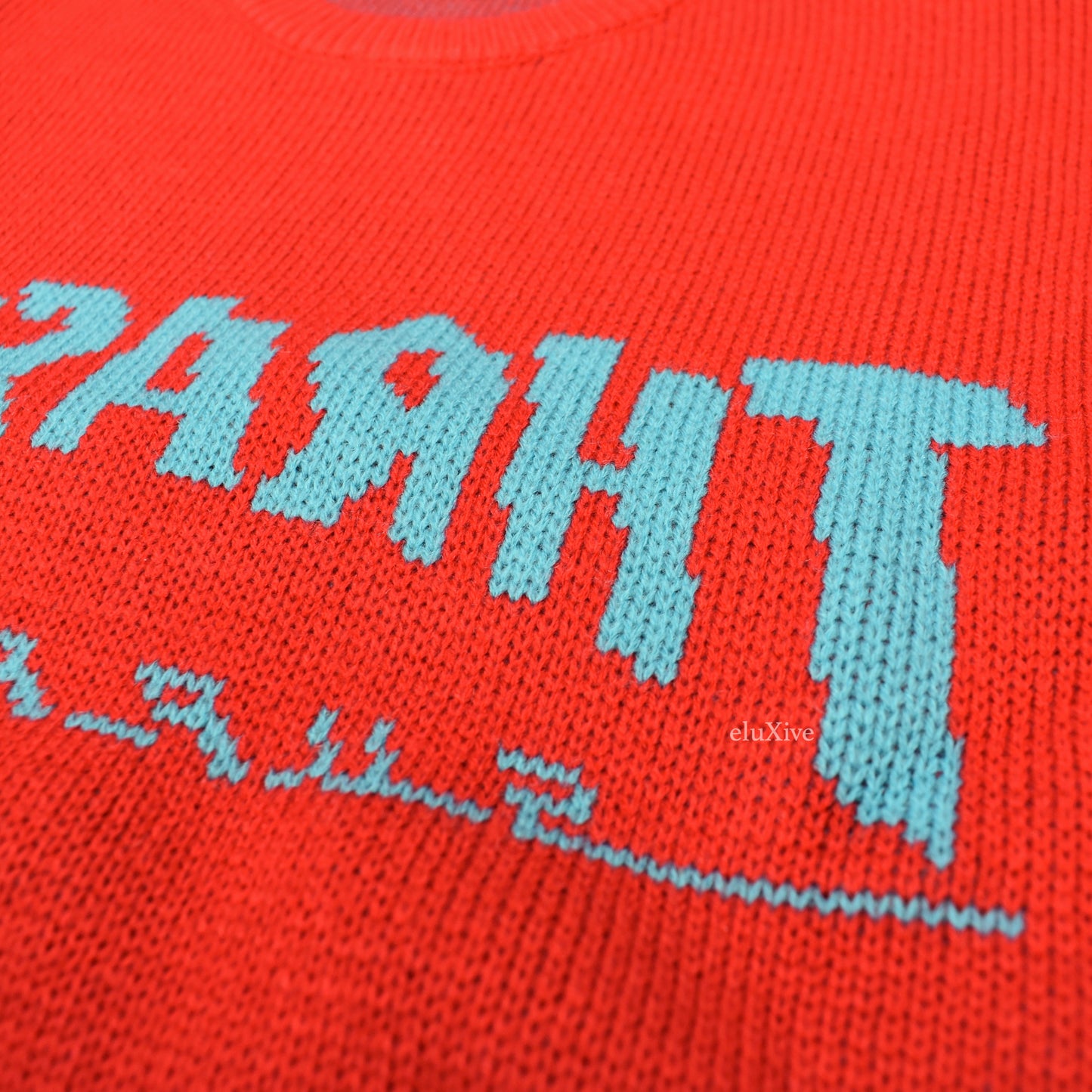 Supreme x Thrasher - Red Jacquard Knit Logo Sweater