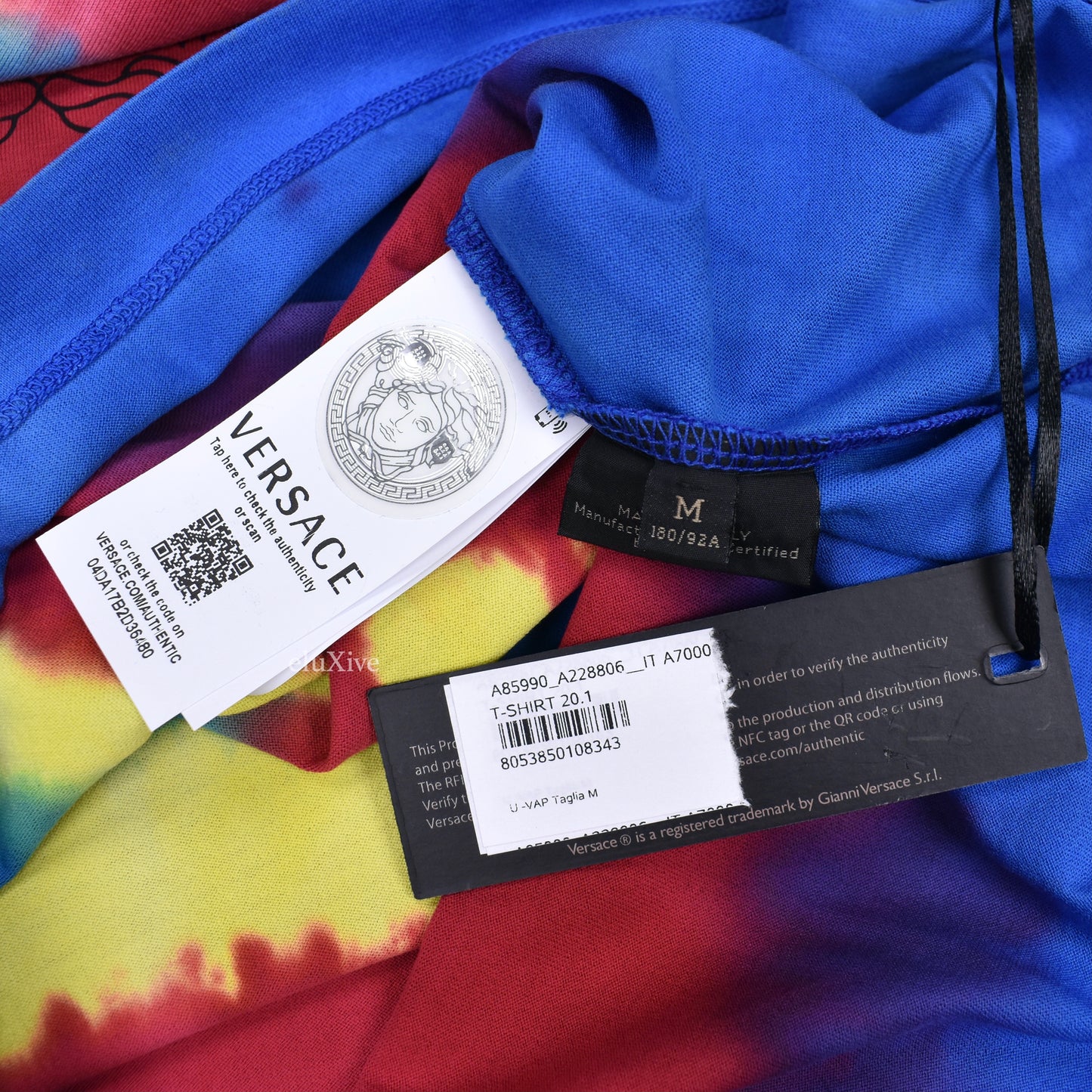 Versace - Tie Dye Medusa Logo L/S T-Shirt