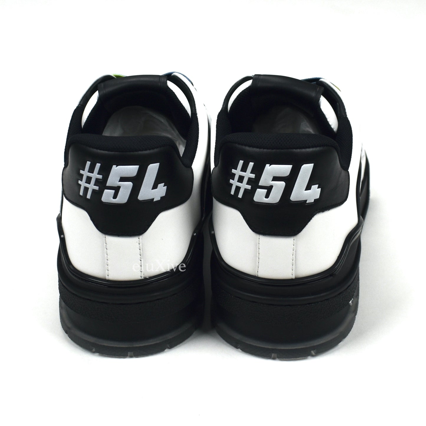 Louis Vuitton - White / Black Leather Trainer Sneakers